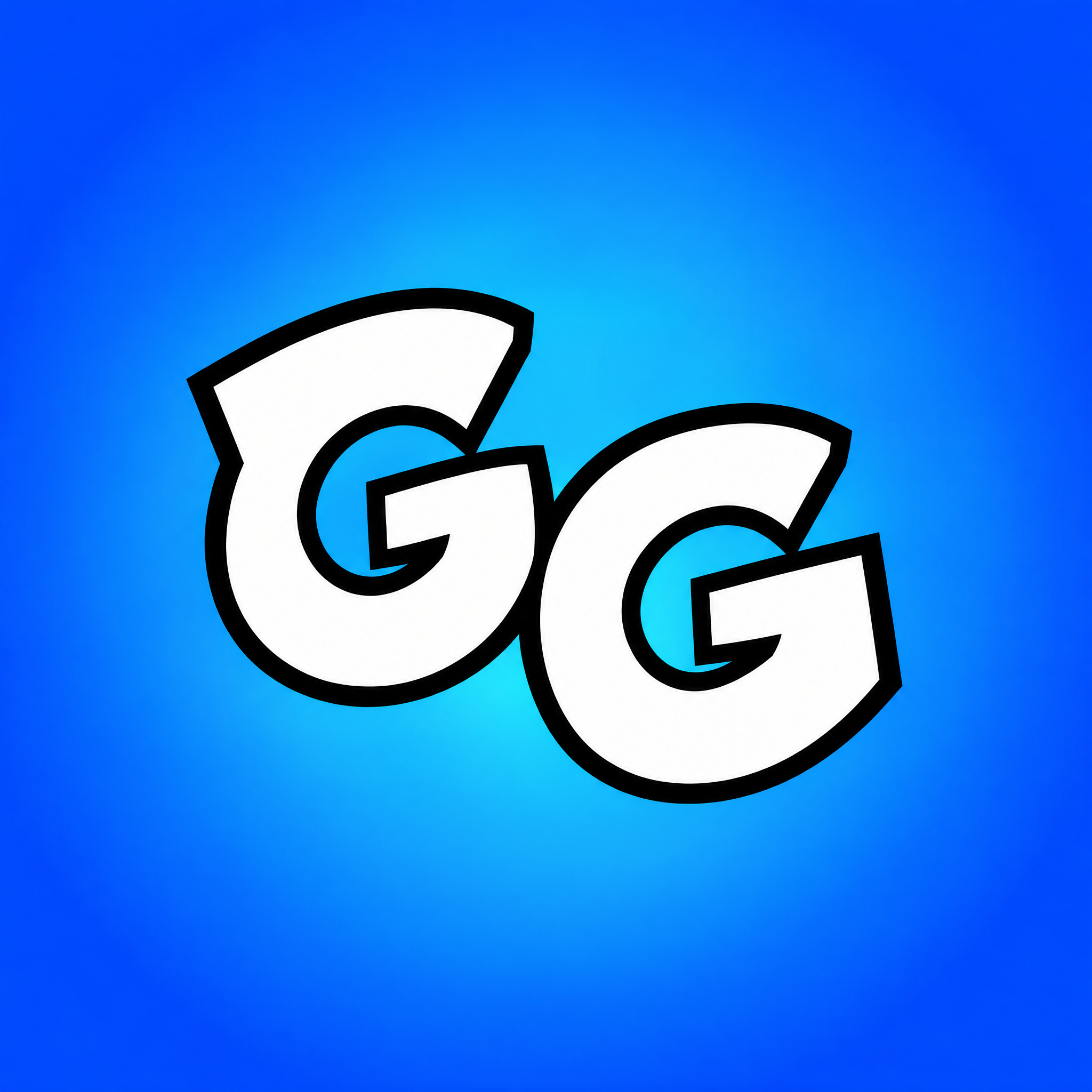 Compact two-letter server icon with bold playful outlined typography.