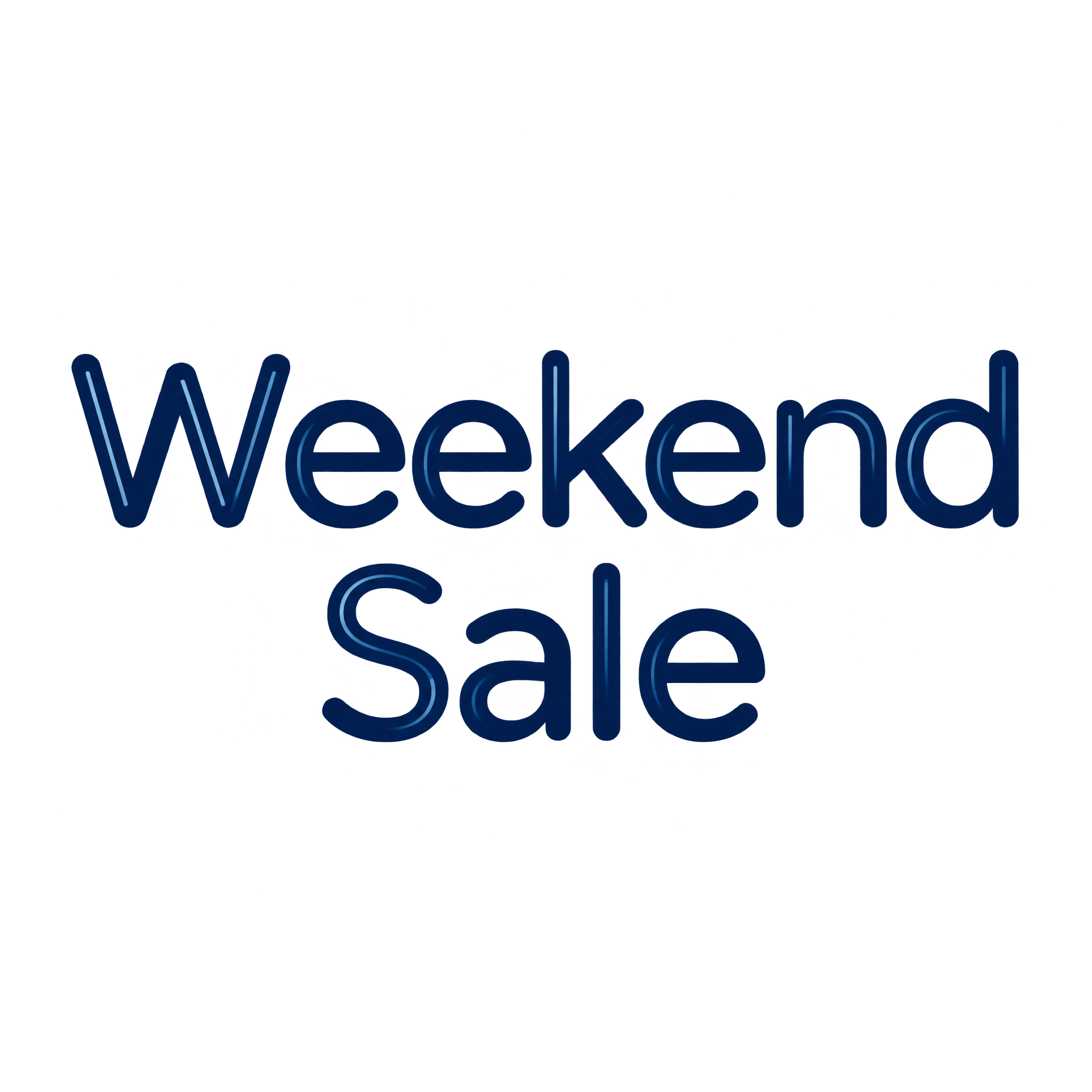 Clear two-line sale announcement lettering on transparency