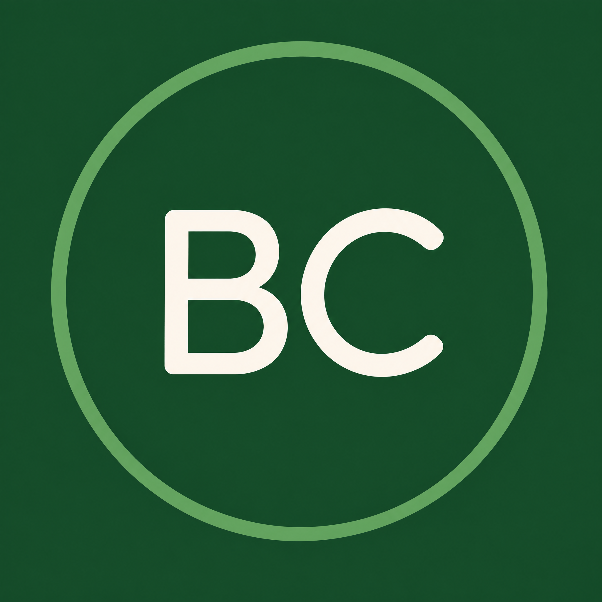 Compact book club server icon with bold initials