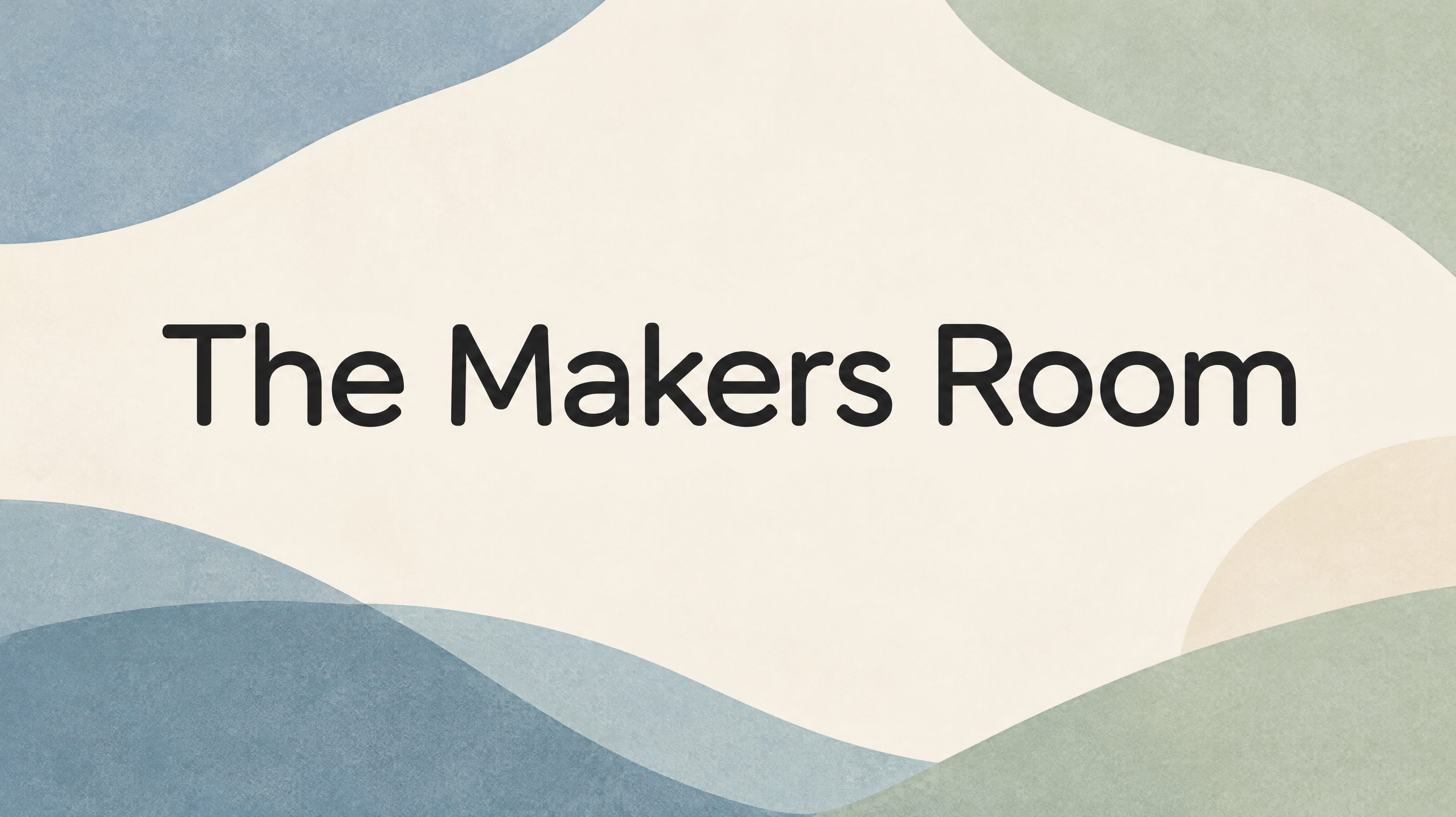 Wide creative community banner with centered clean title