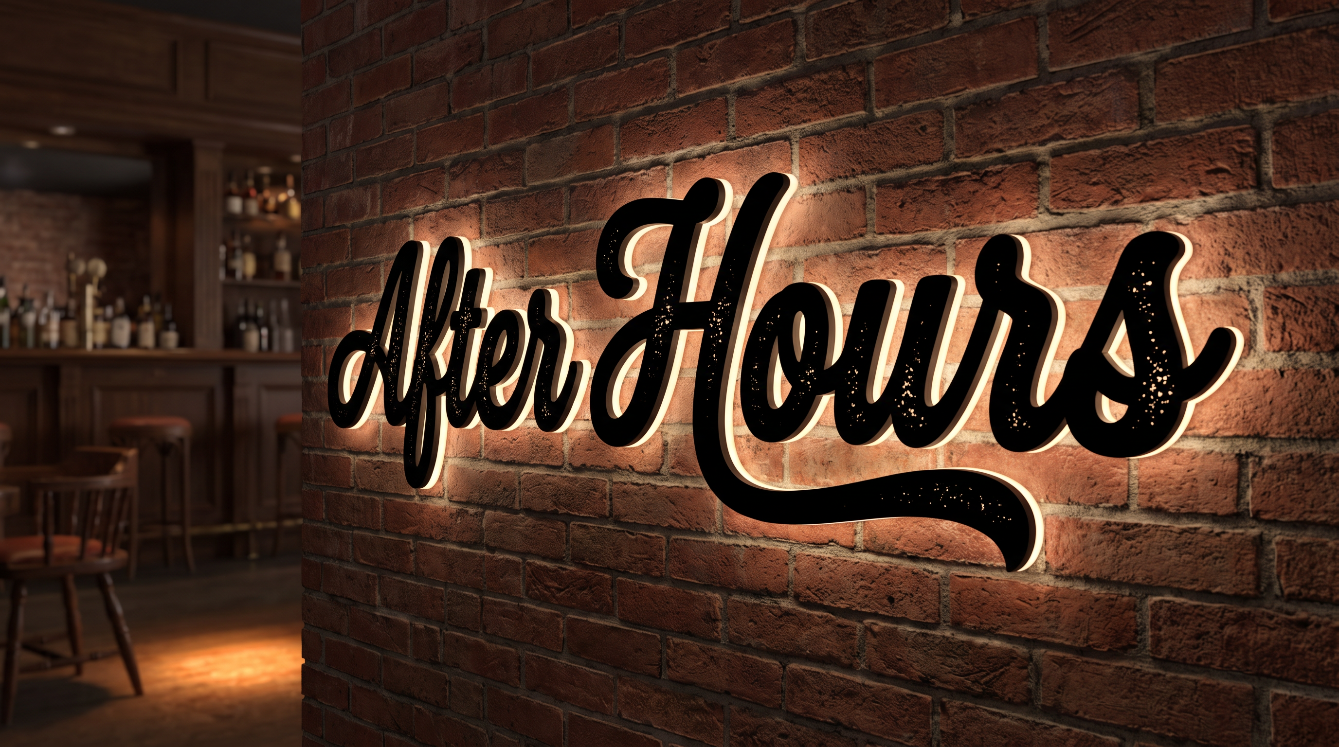 Retro Font Logo for Neon Sign