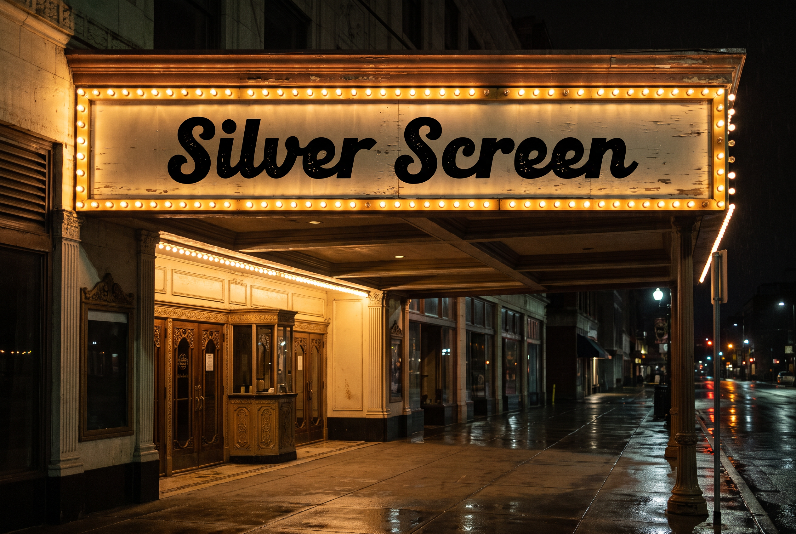 Retro Font Logo for Marquee Entrance