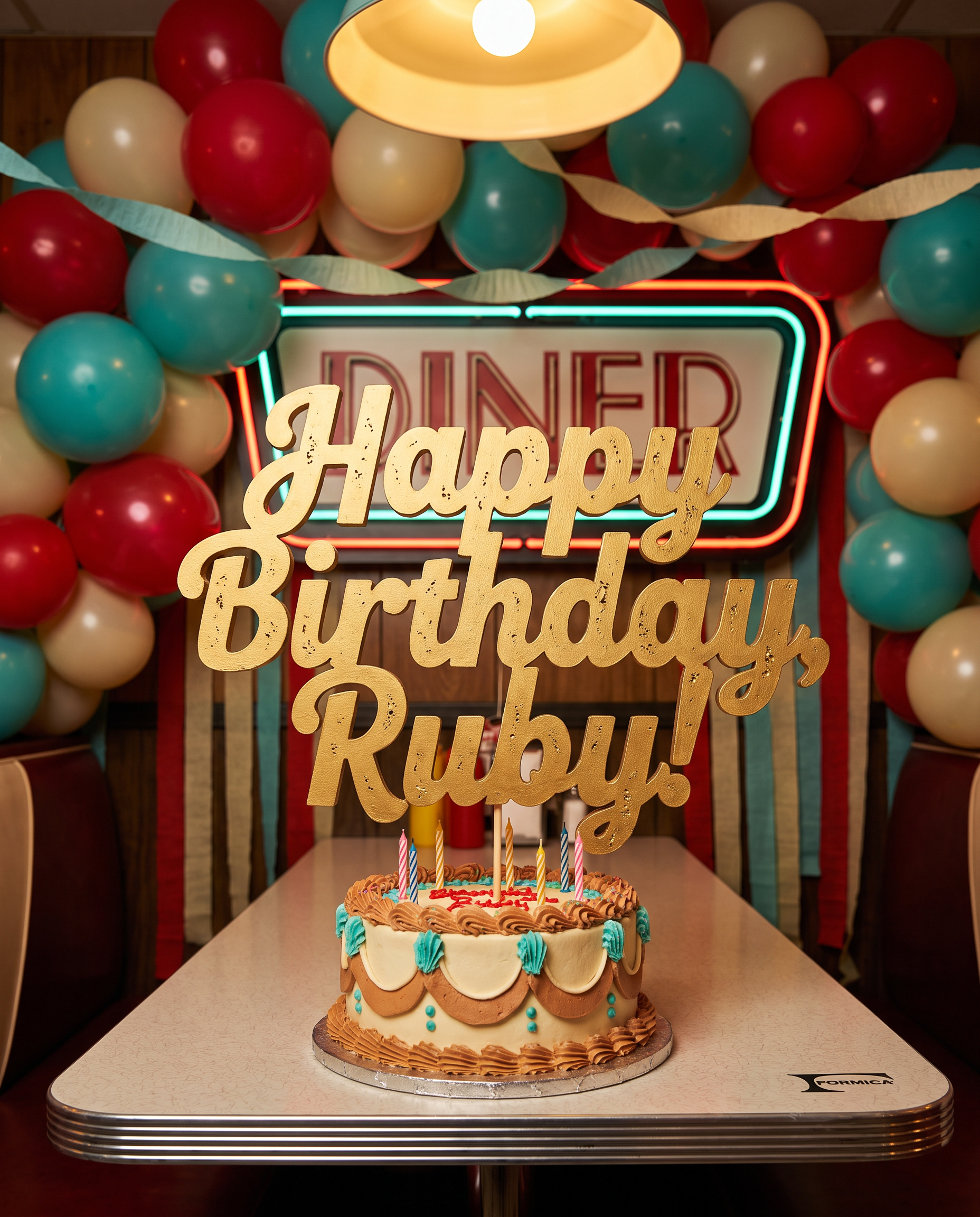 Retro Font Logo for Happy Birthday