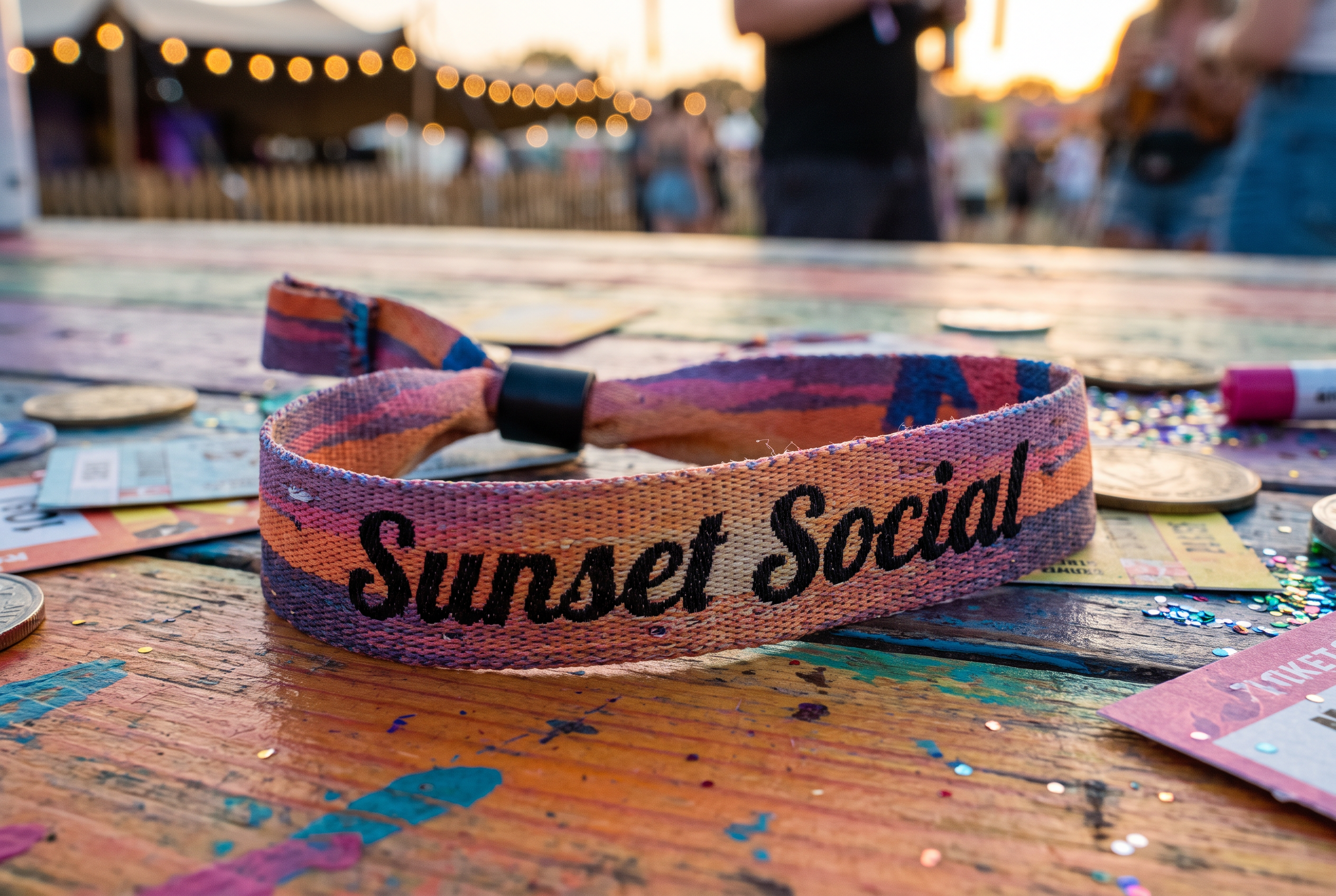 Retro Font Logo for Festival Wristband