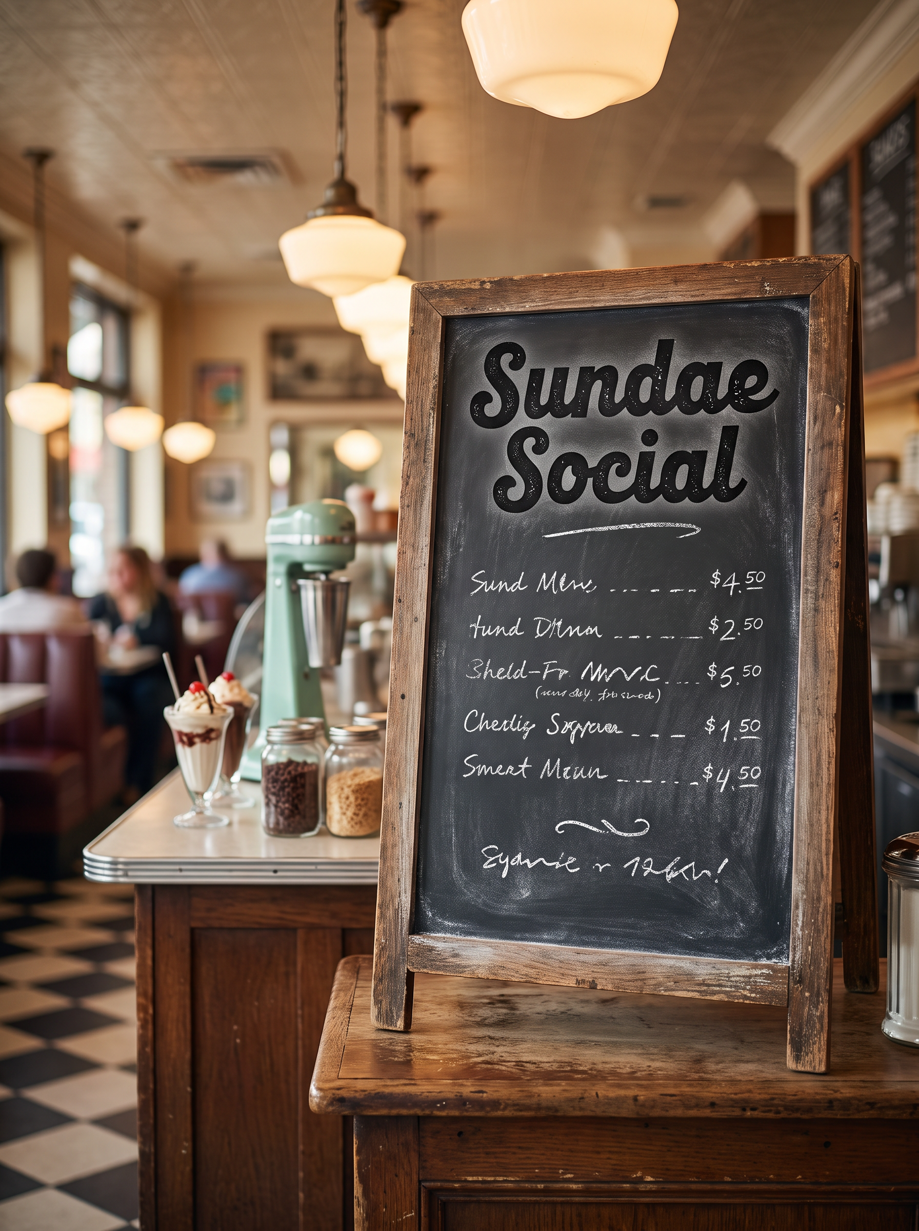 Retro Font Logo for Menu Board