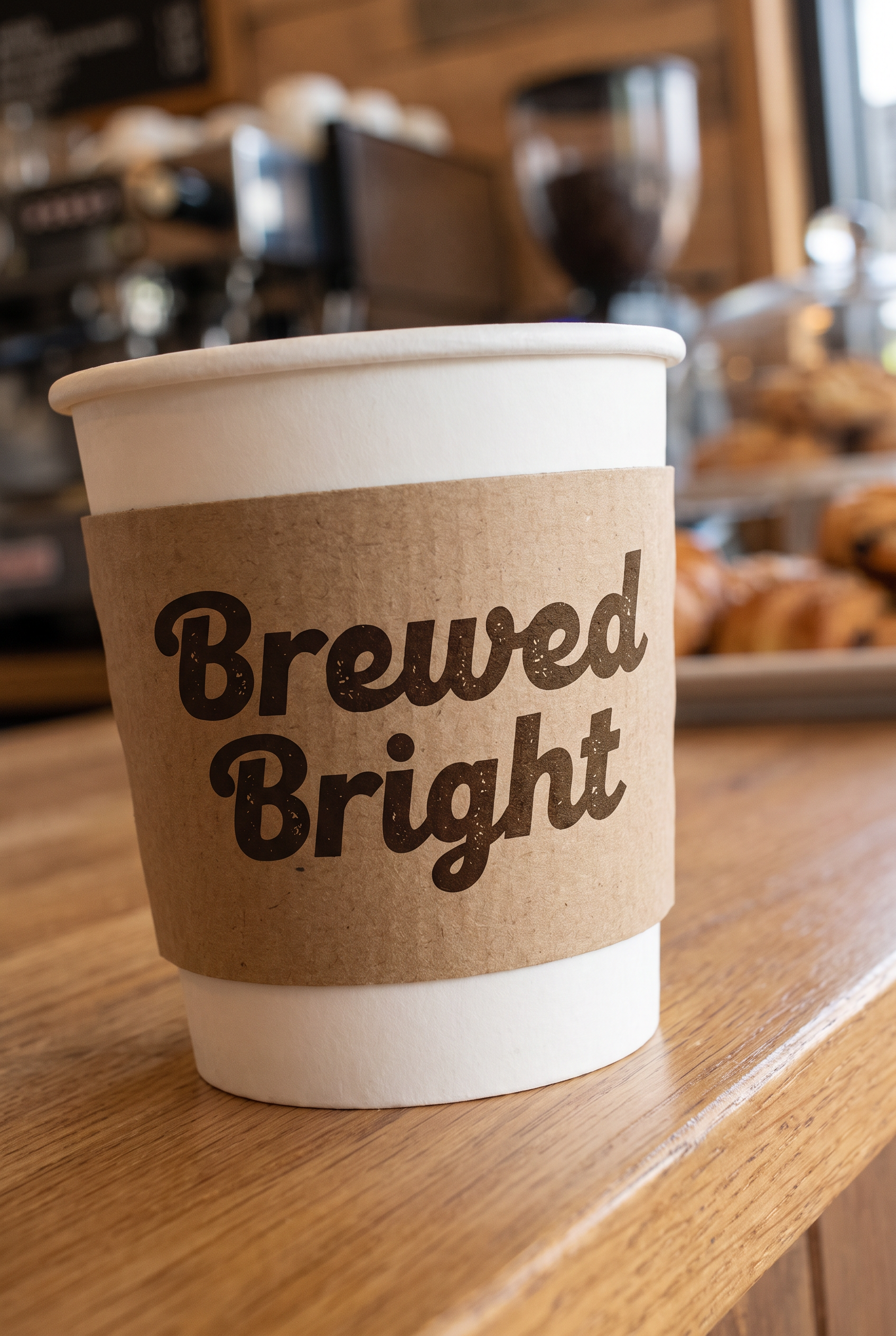 Retro Font Logo for Coffee Cup Sleeve