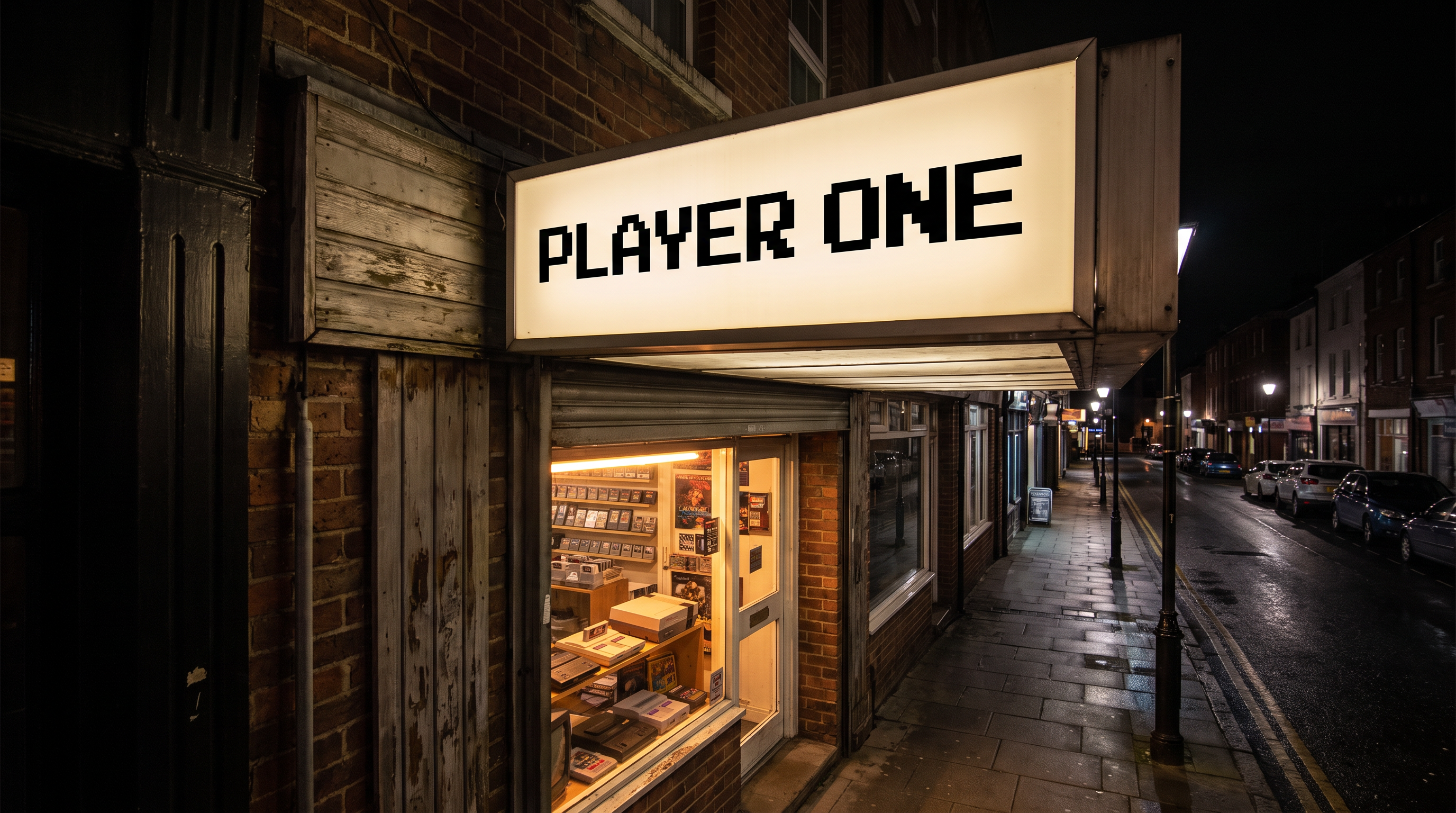 Retro Pixel Font for Storefront Sign