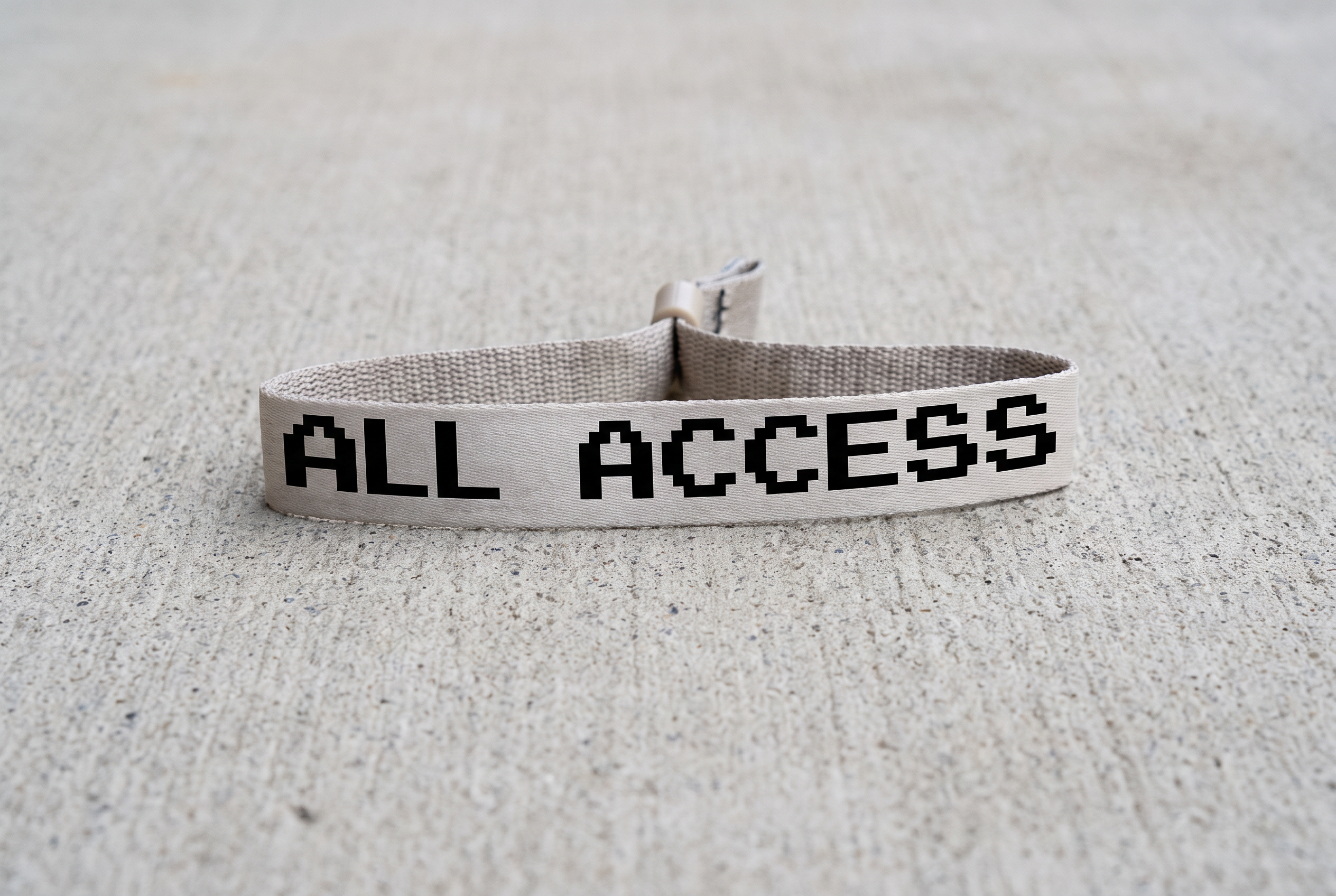 Retro Pixel Font for Event Wristband