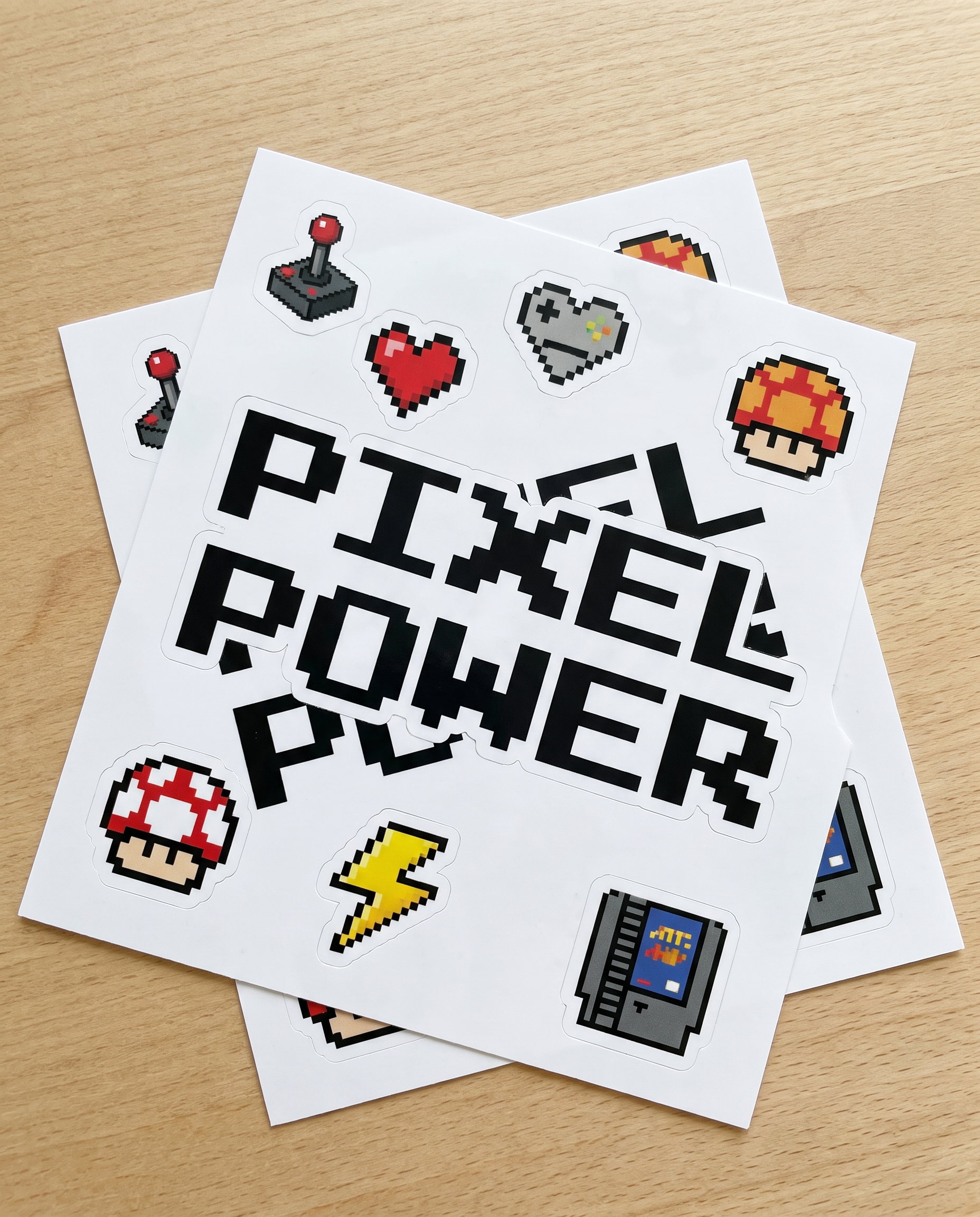 Retro Pixel Font for Sticker Sheet