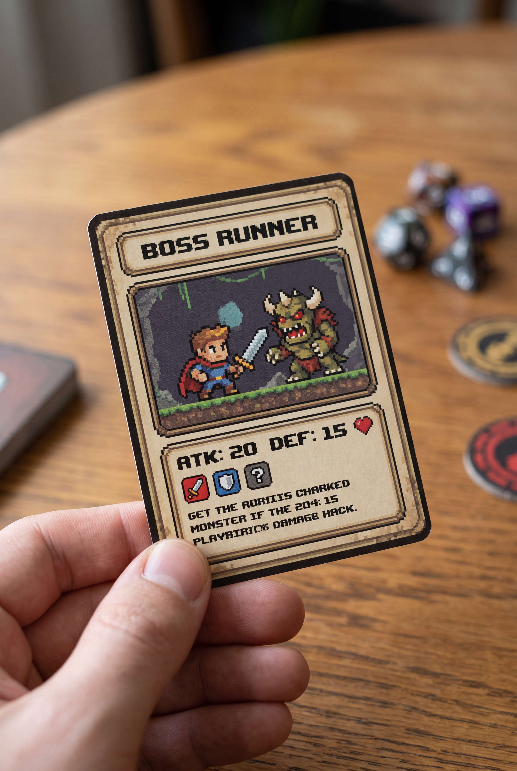 Retro Pixel Font for Trading Card