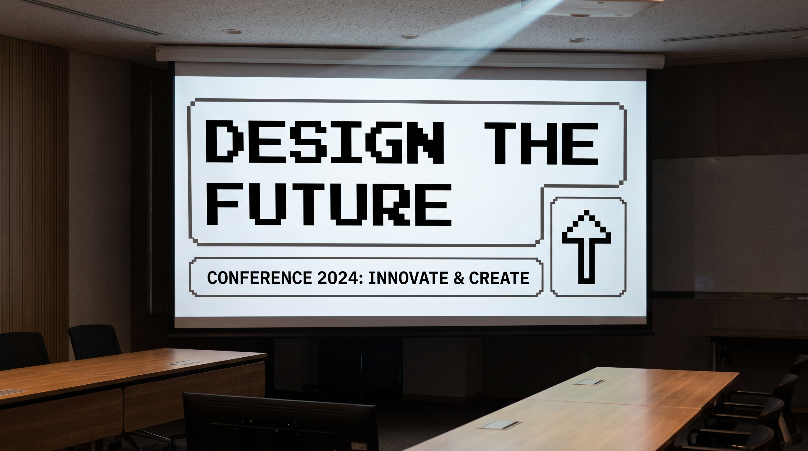 Retro Pixel Font for Presentation Slide