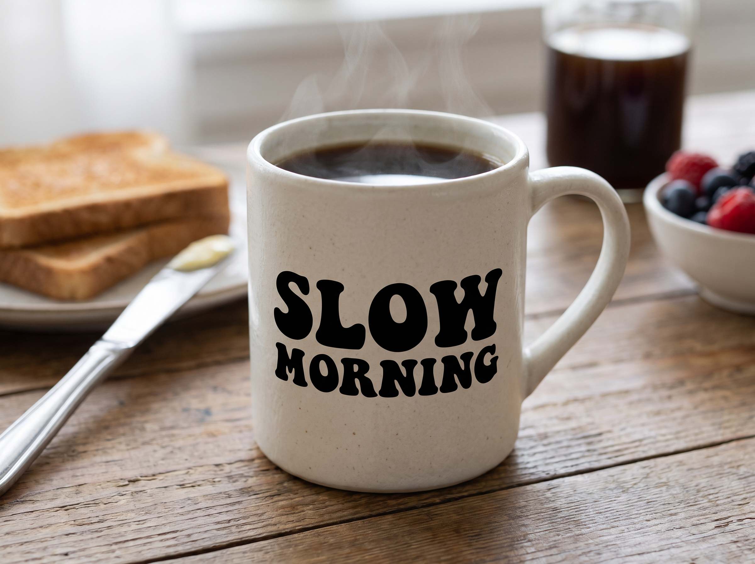 Retro Letters Font for Ceramic Mug Print