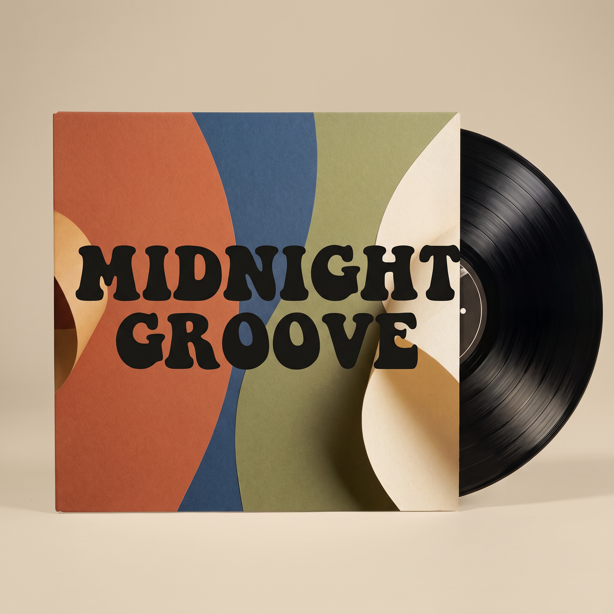 Retro Letters Font for Vinyl Record Sleeve