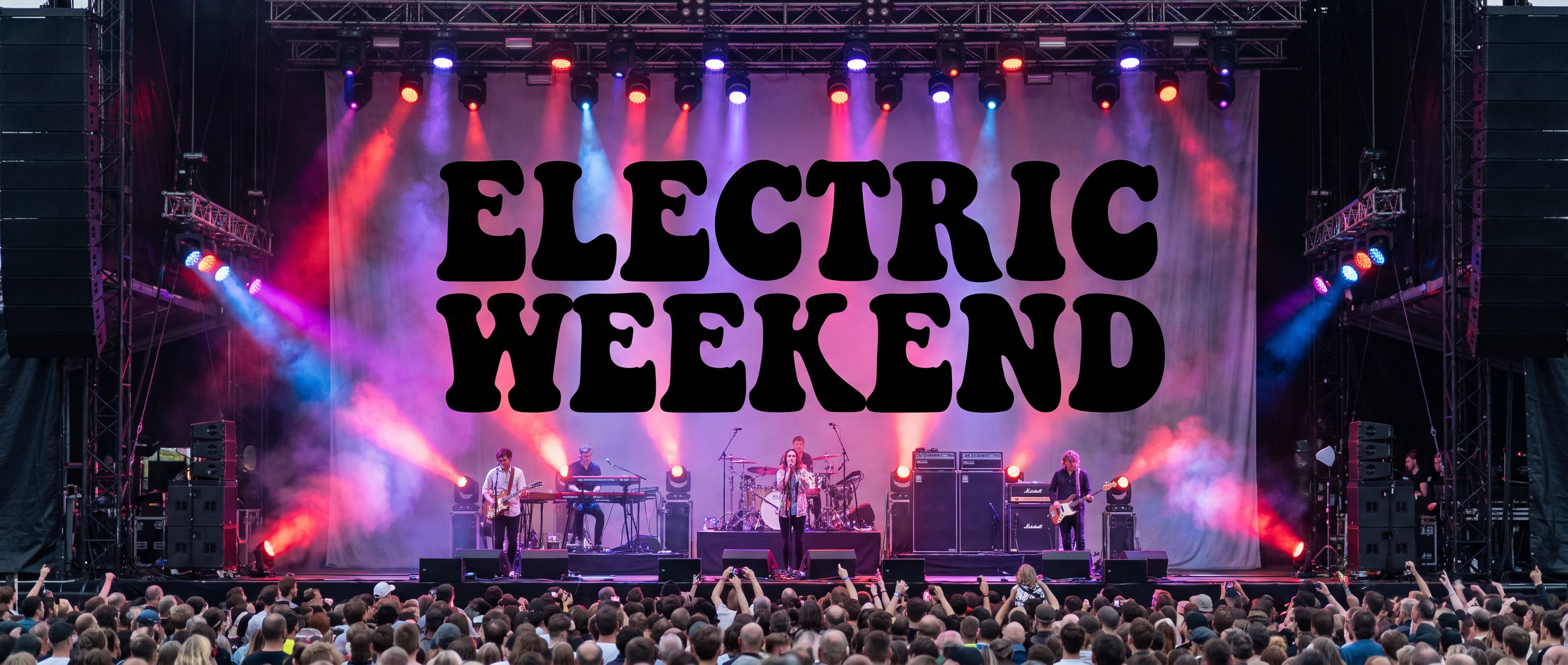 Retro Letters Font for Concert Stage Backdrop