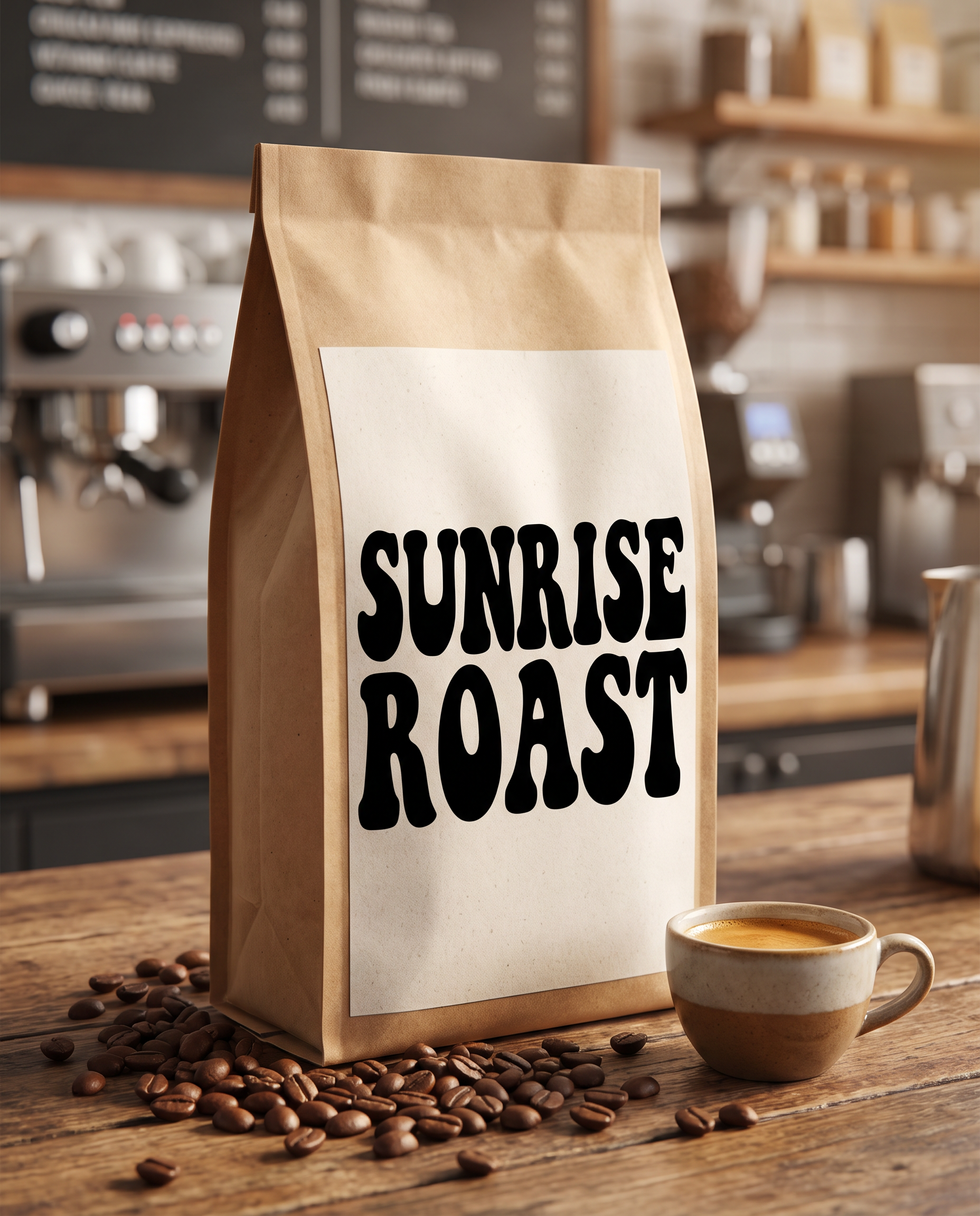 Retro Letters Font for Coffee Packaging