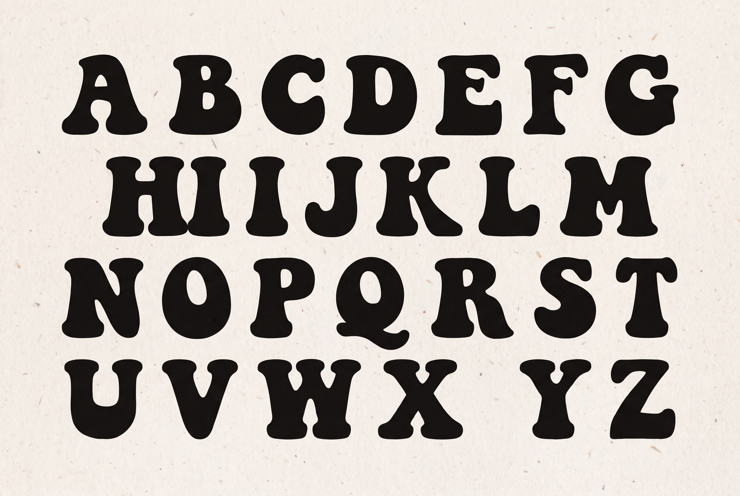 Retro Letters Font for Alphabet