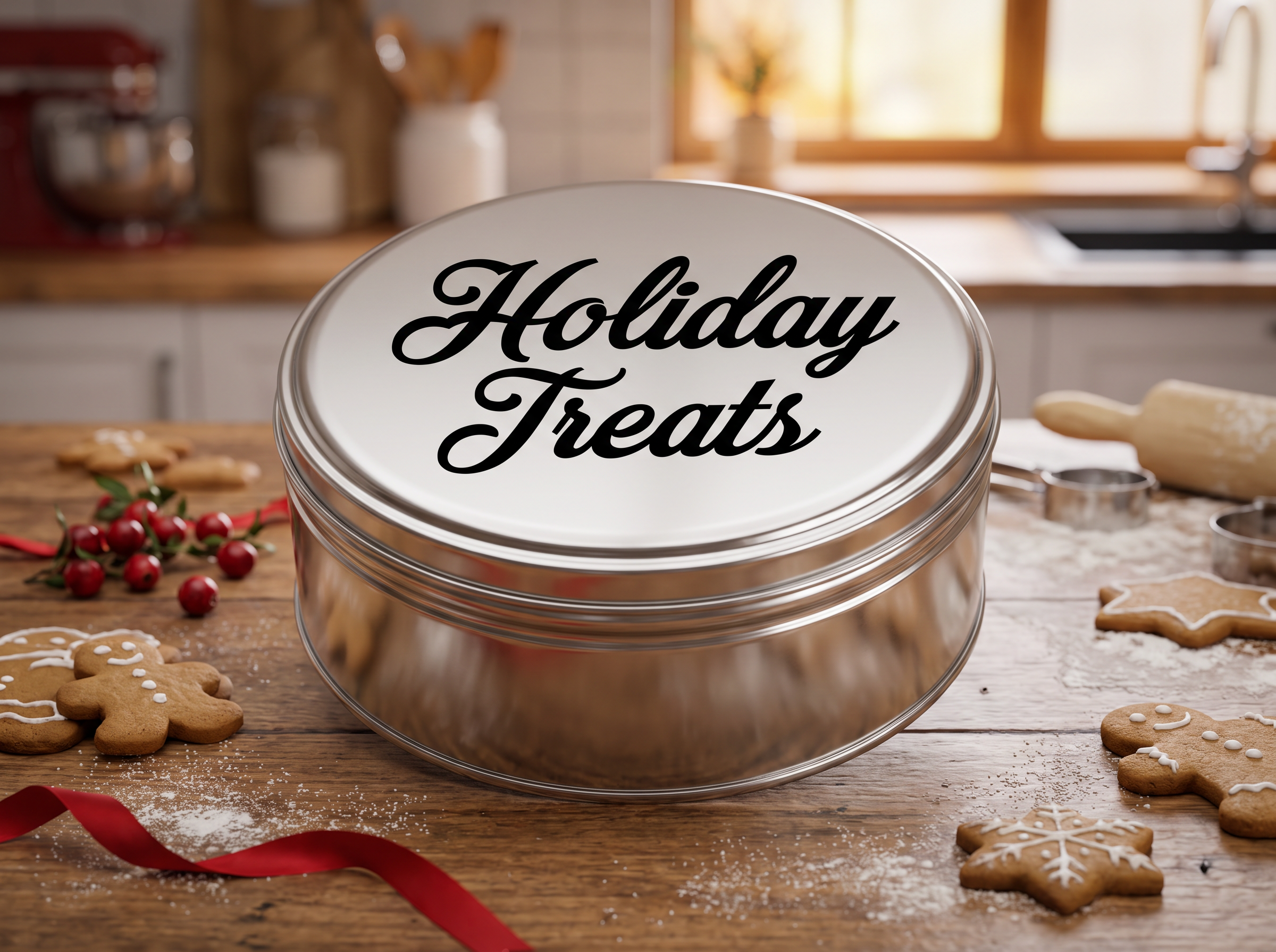 Christmas Writing Font for Cookie Tin