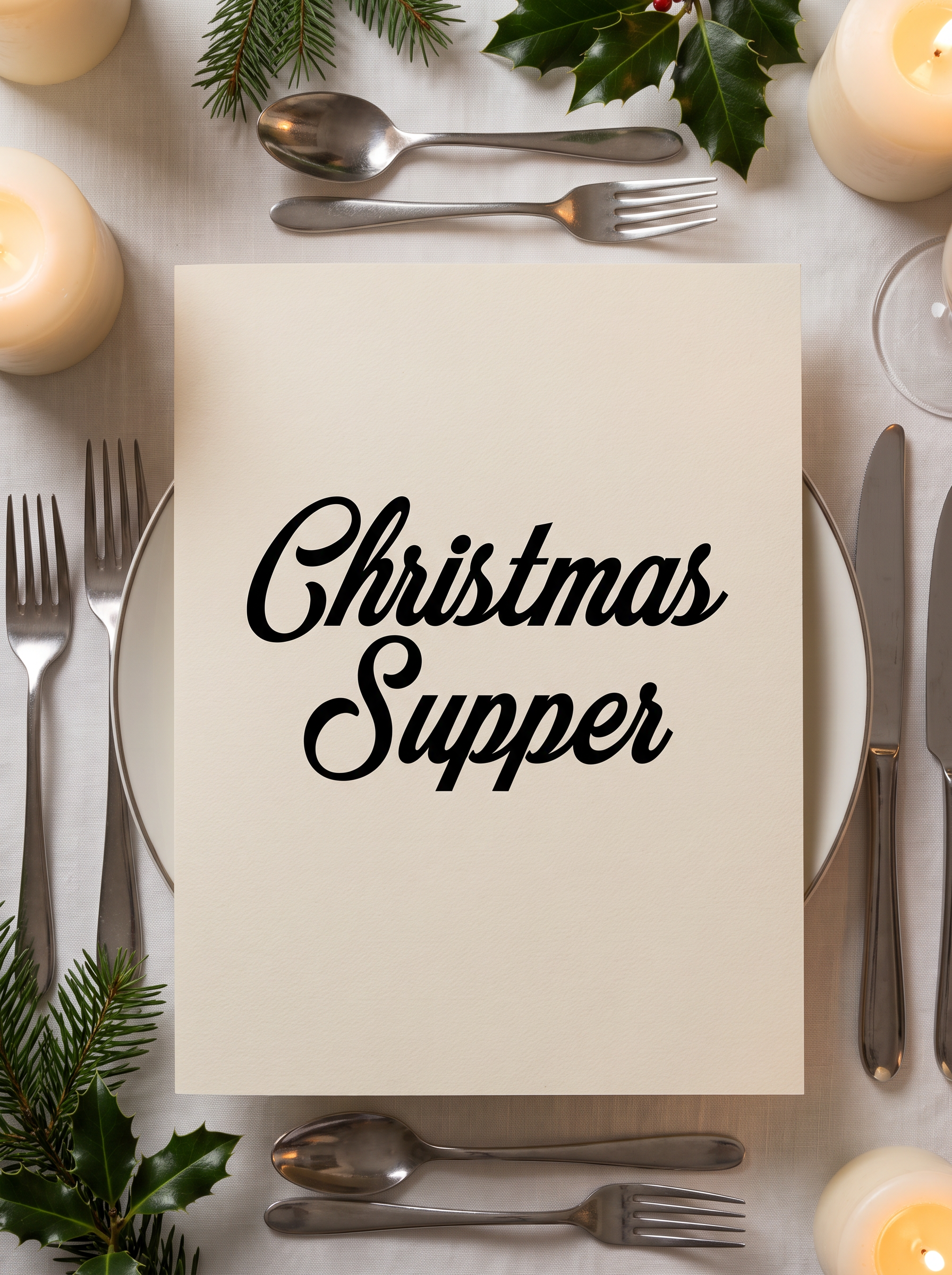 Christmas Writing Font for Menu Cover