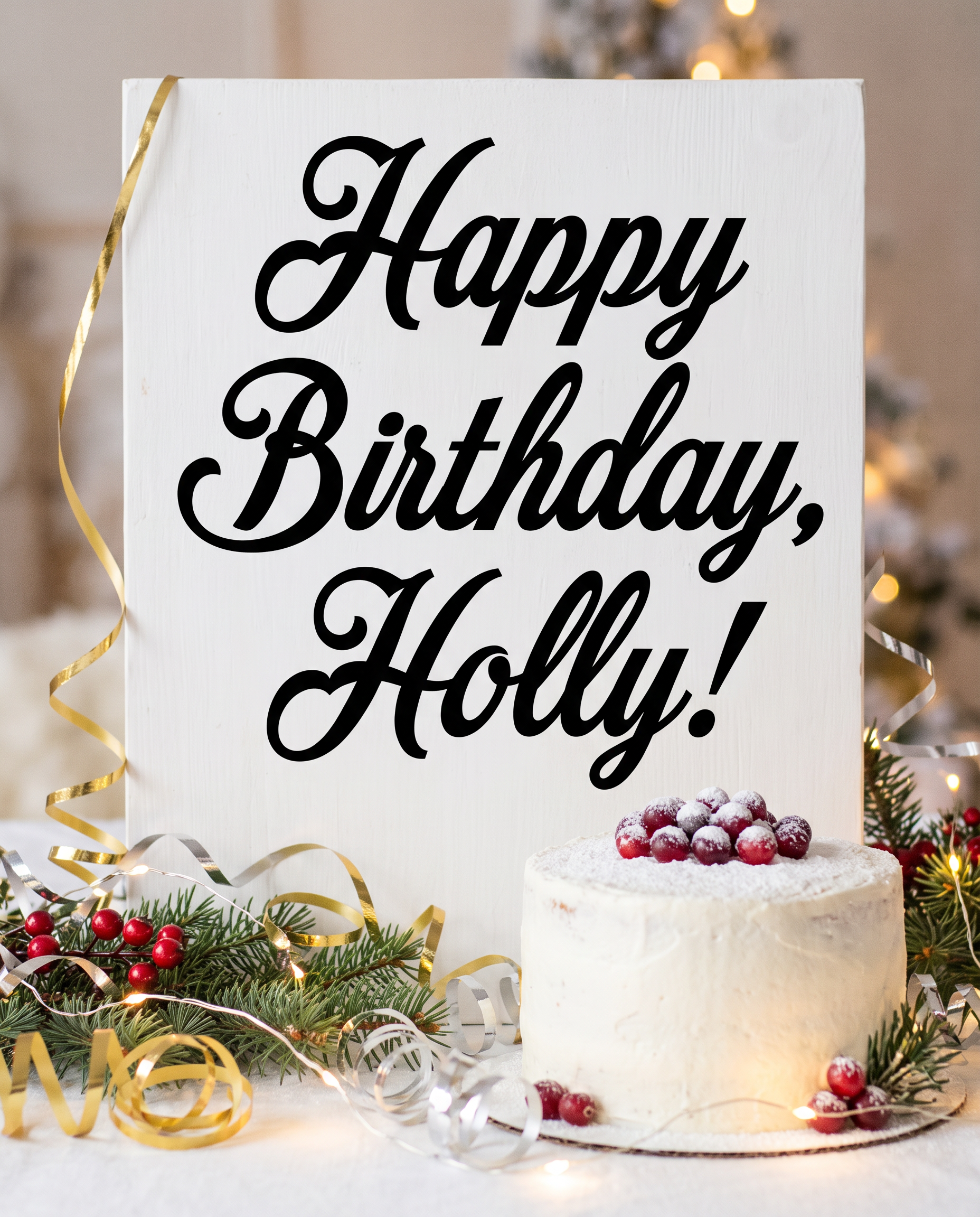 Christmas Writing Font for Happy Birthday