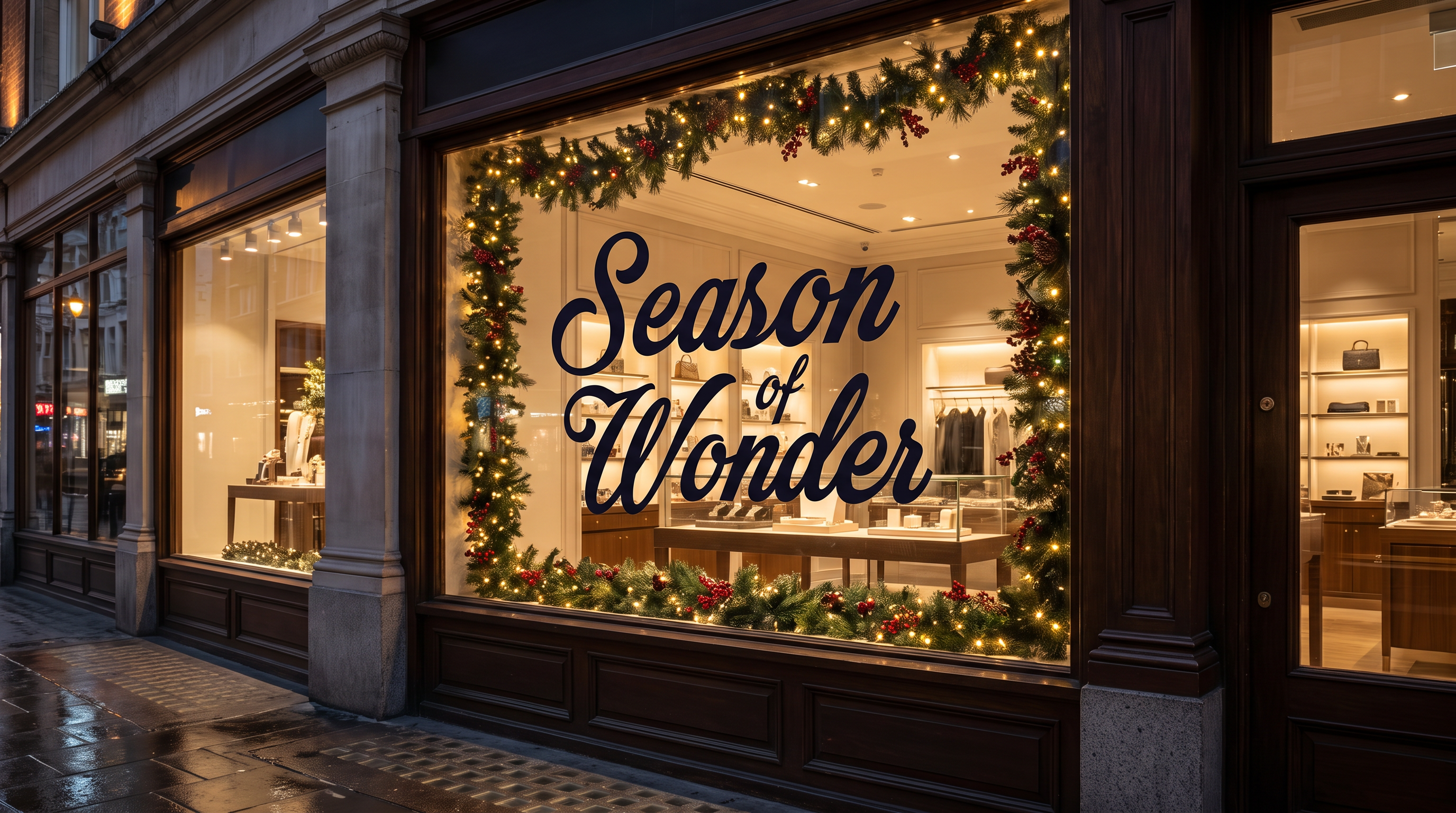 Christmas Writing Font for Storefront Window