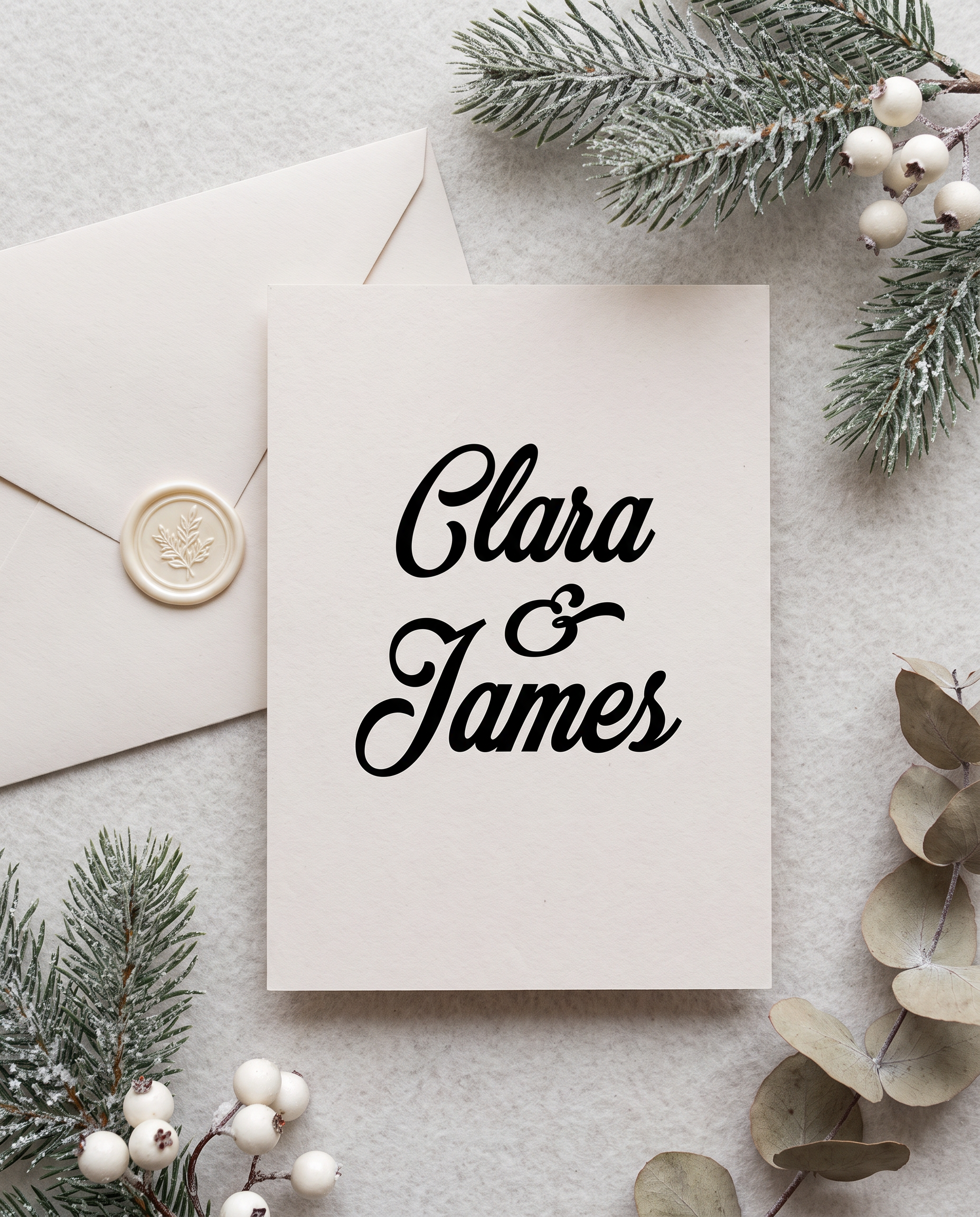 Christmas Writing Font for Wedding Invitation