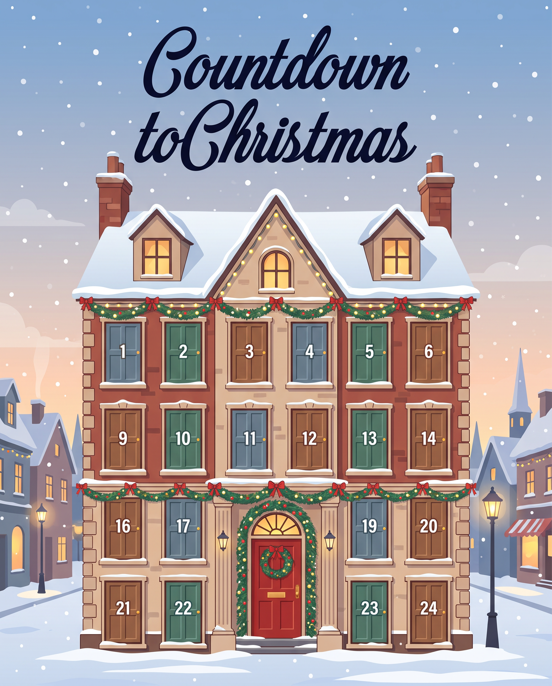 Christmas Writing Font for Advent Calendar