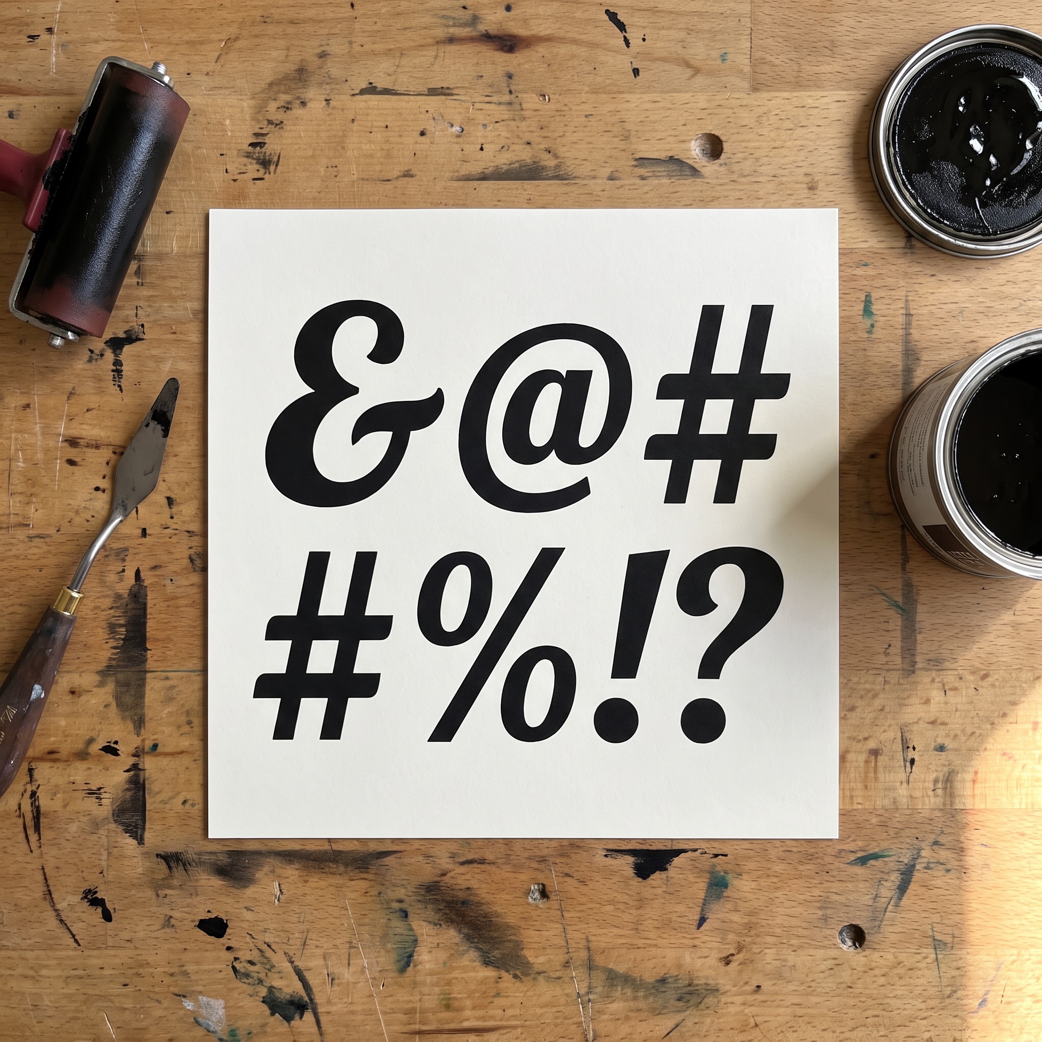 Cursive Poster Font for Symbols