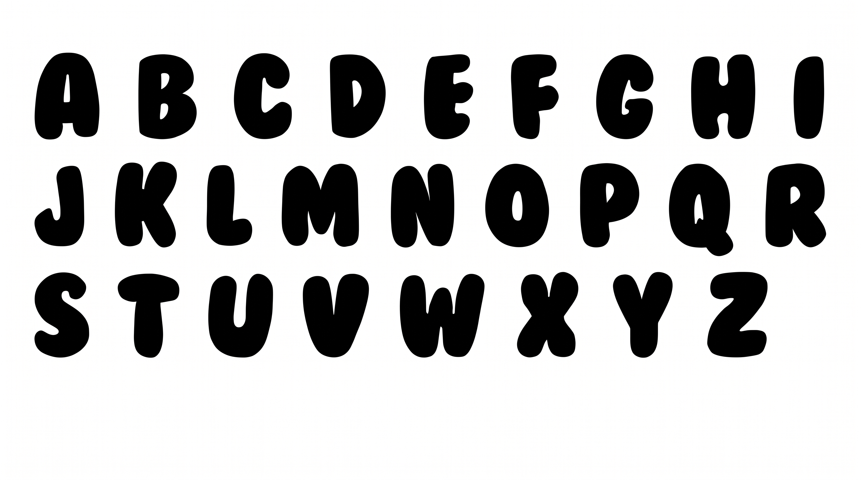 Bubble Font Alphabet Generator