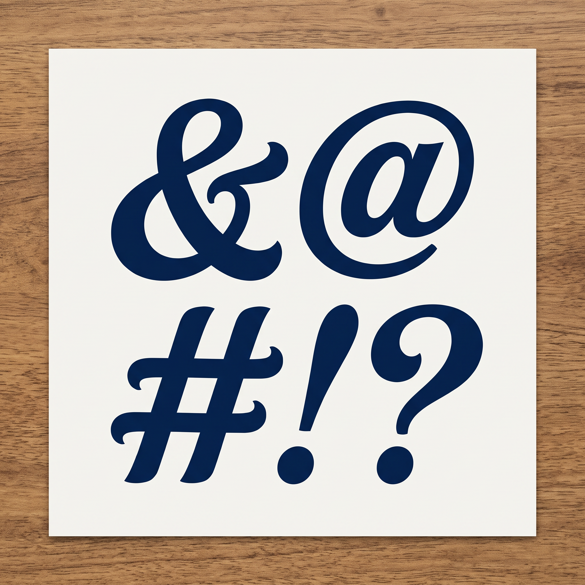 Bold Cursive Font for Symbols