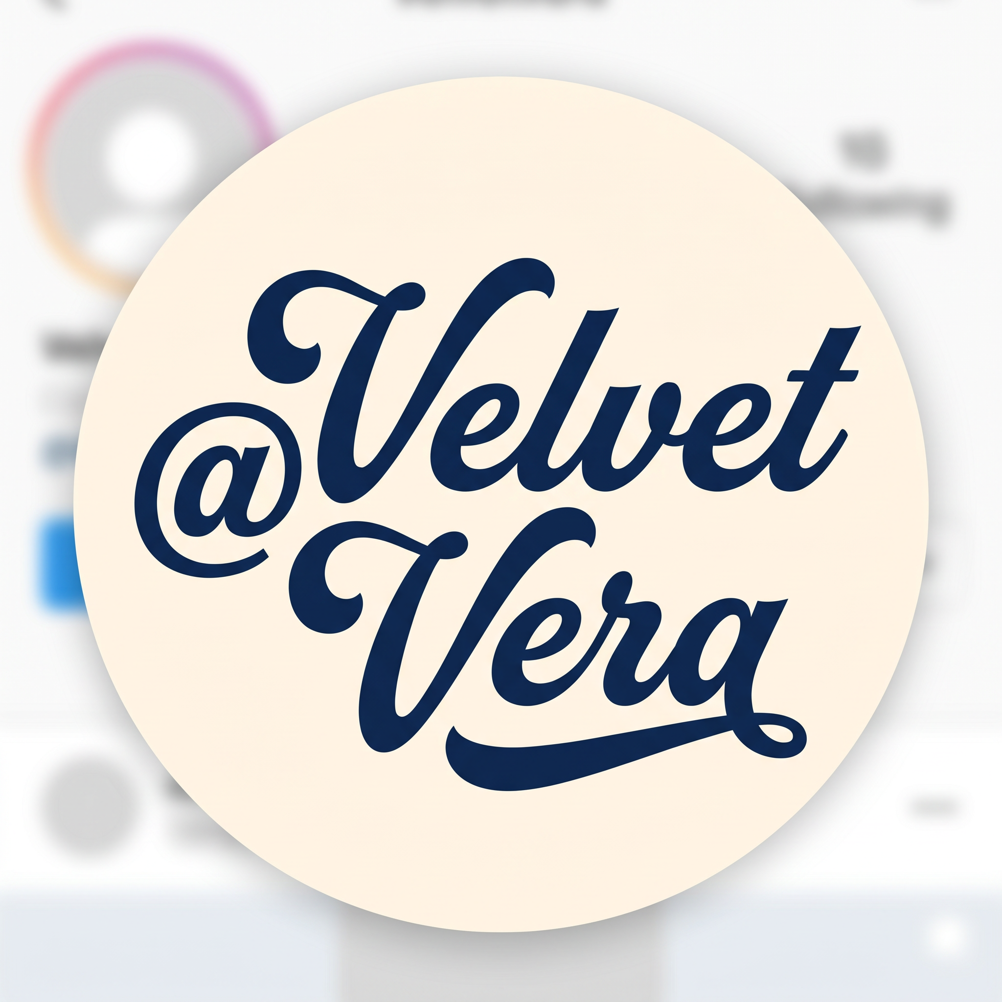 Bold Cursive Font for Username