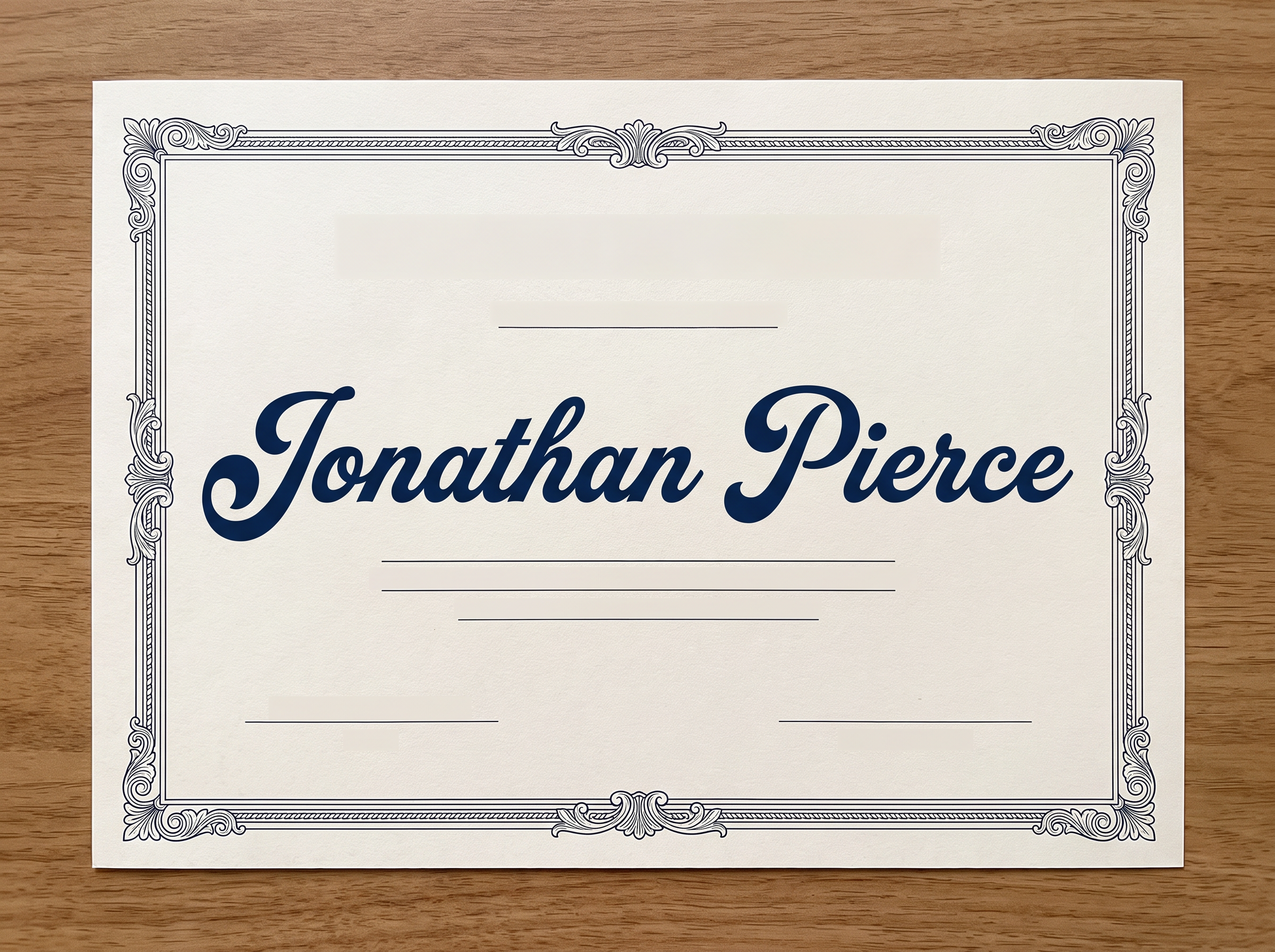 Bold Cursive Font for Certificate