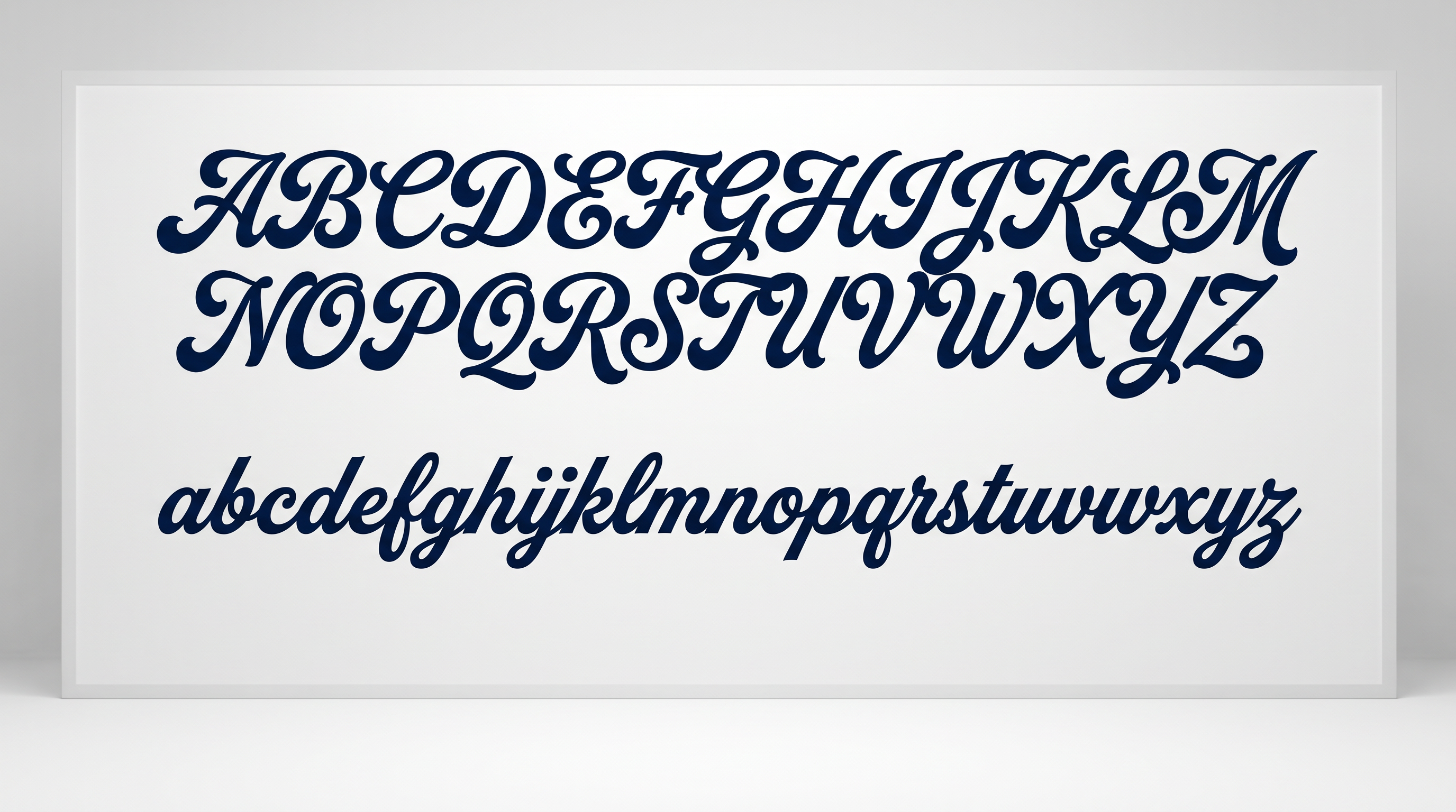 Bold Cursive Font for Alphabet