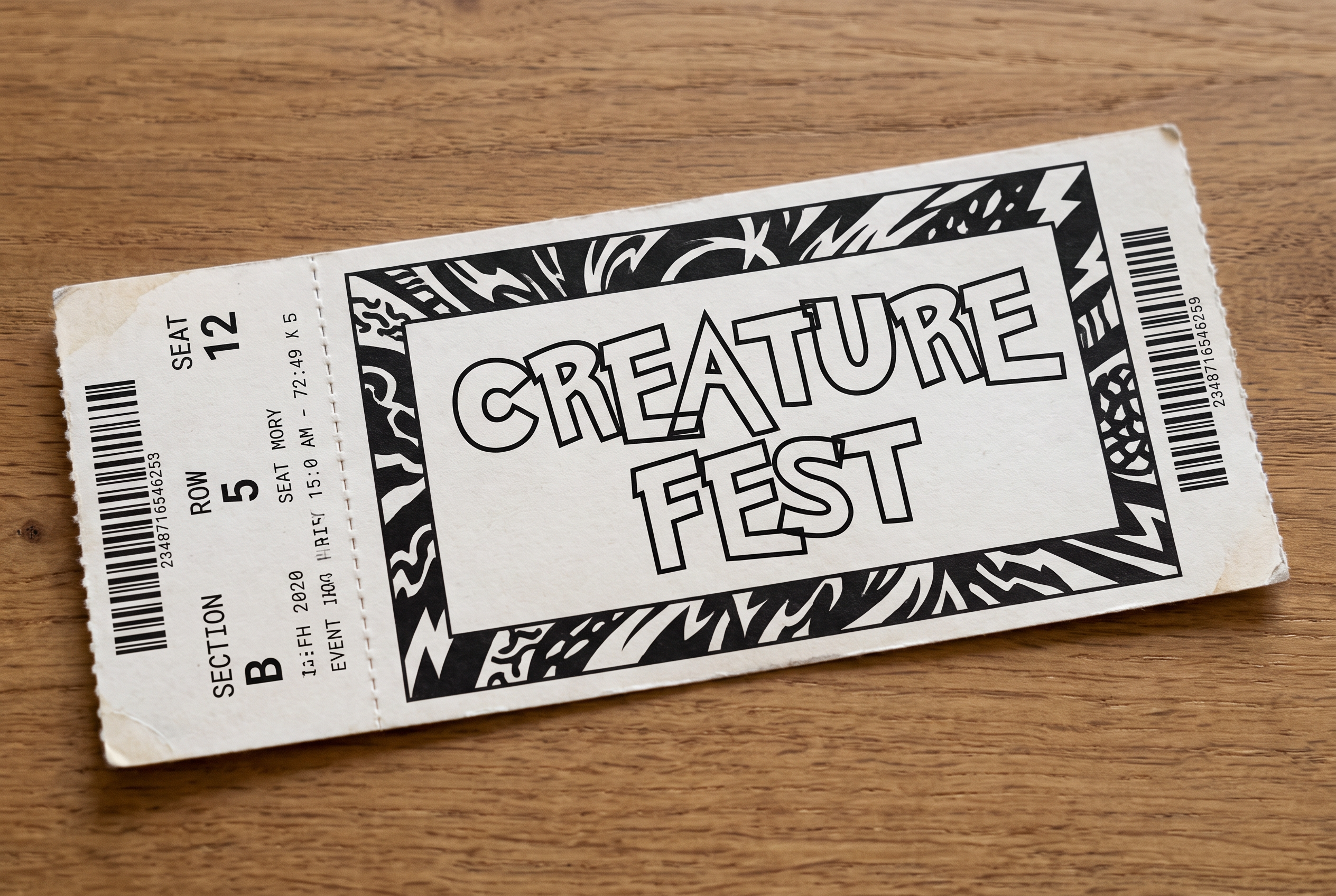 Pokemon Font for Event Ticket
