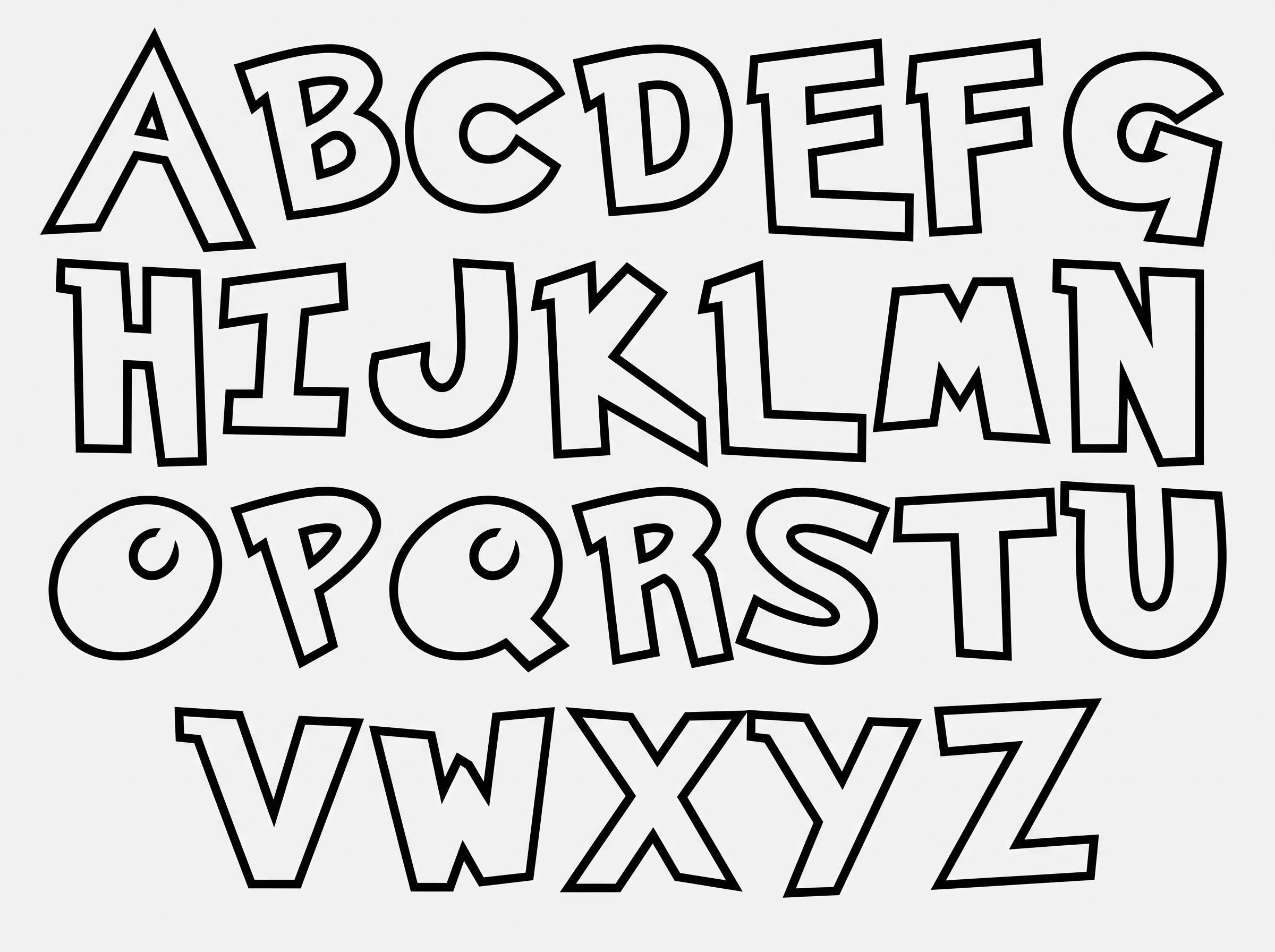 Pokemon Font for Alphabet