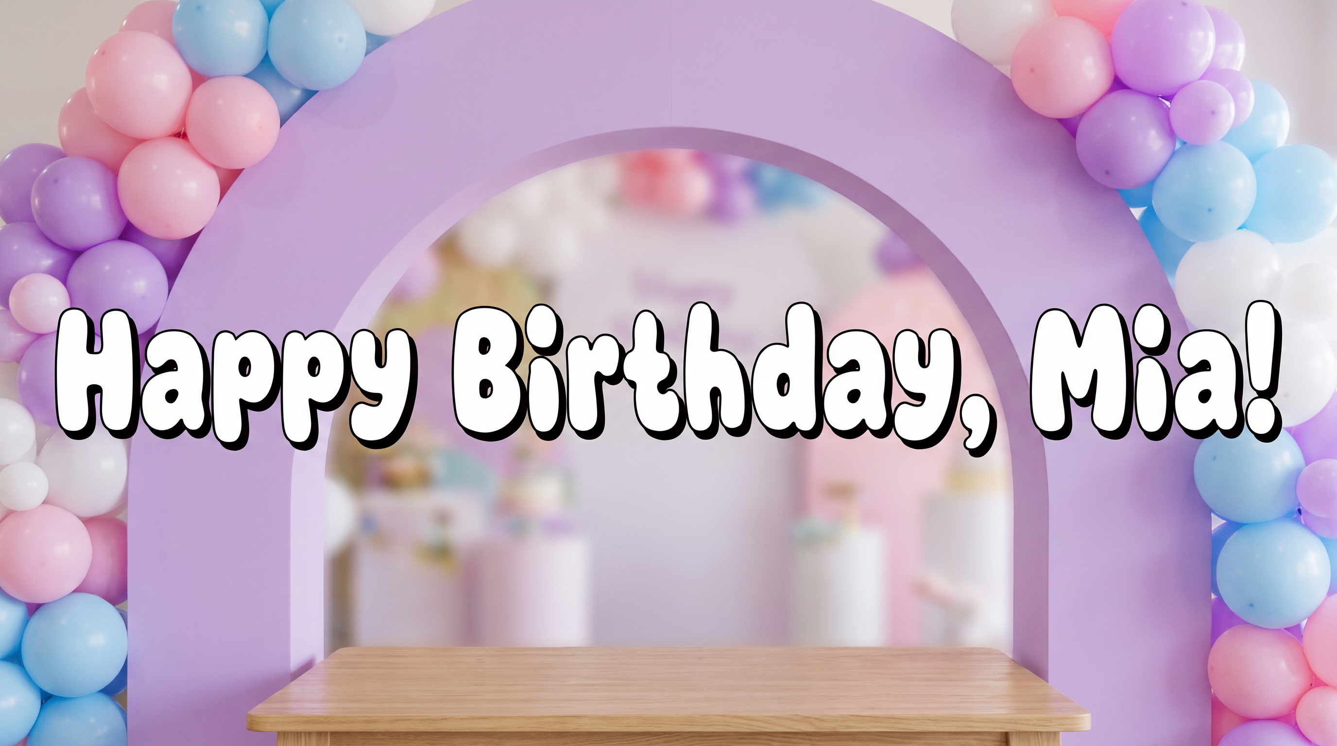 Cute Bubble Font for Happy Birthday