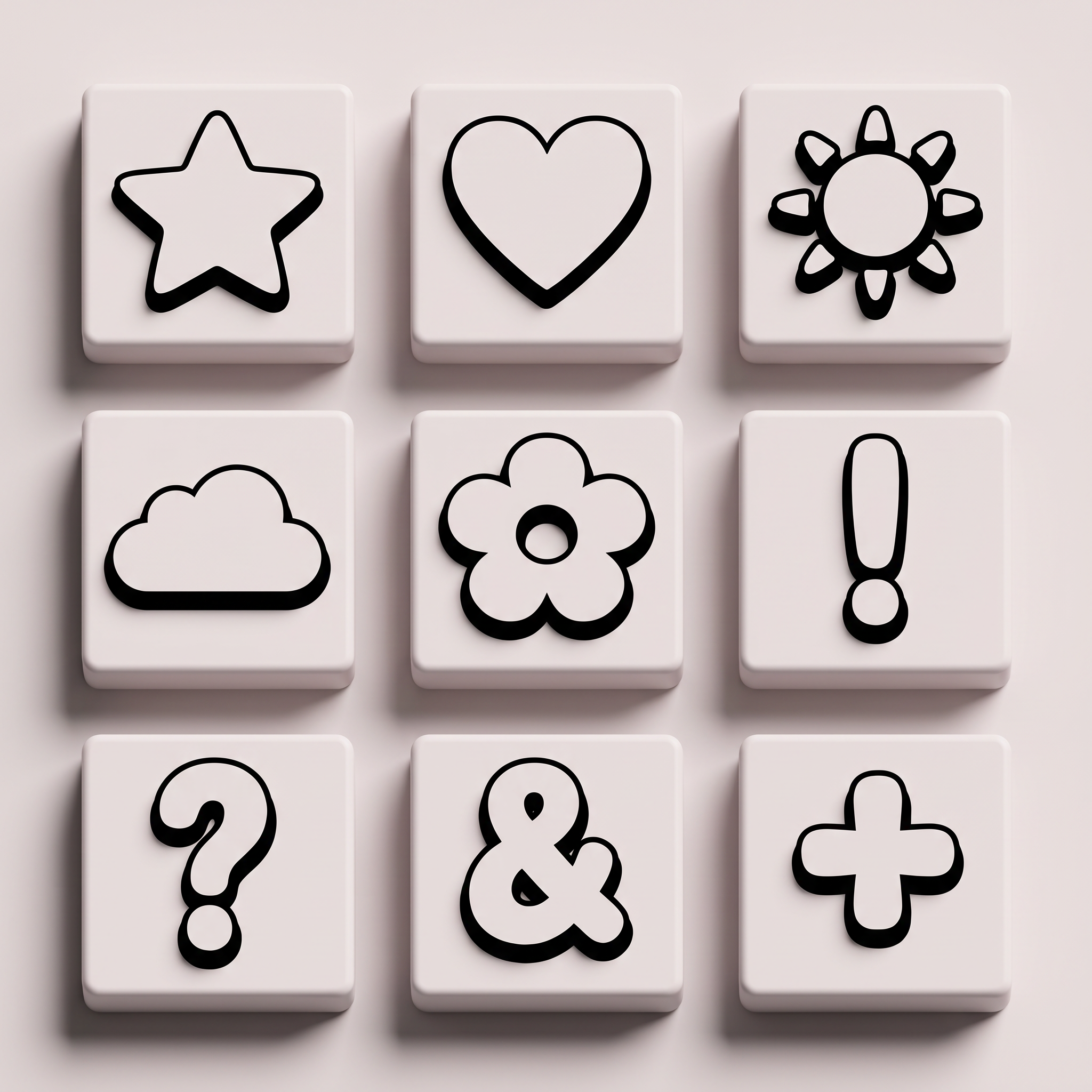Cute Bubble Font for Symbols