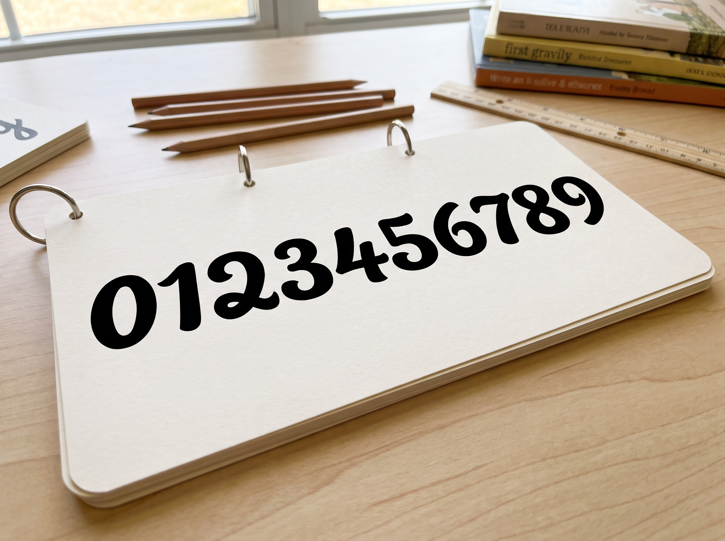Cursive Banner Font for Number