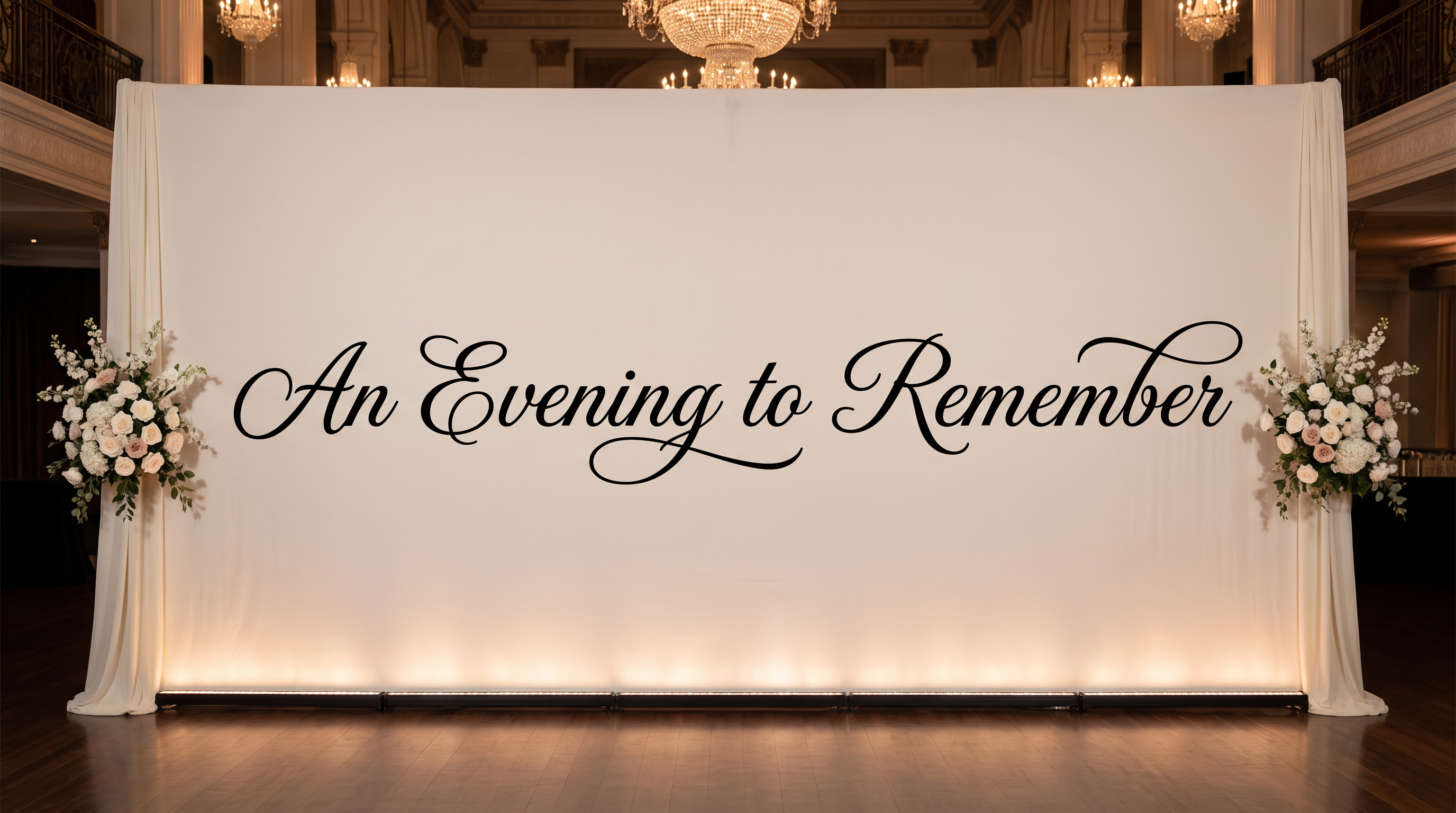 Calligraphy Font Letters for Event Backdrop