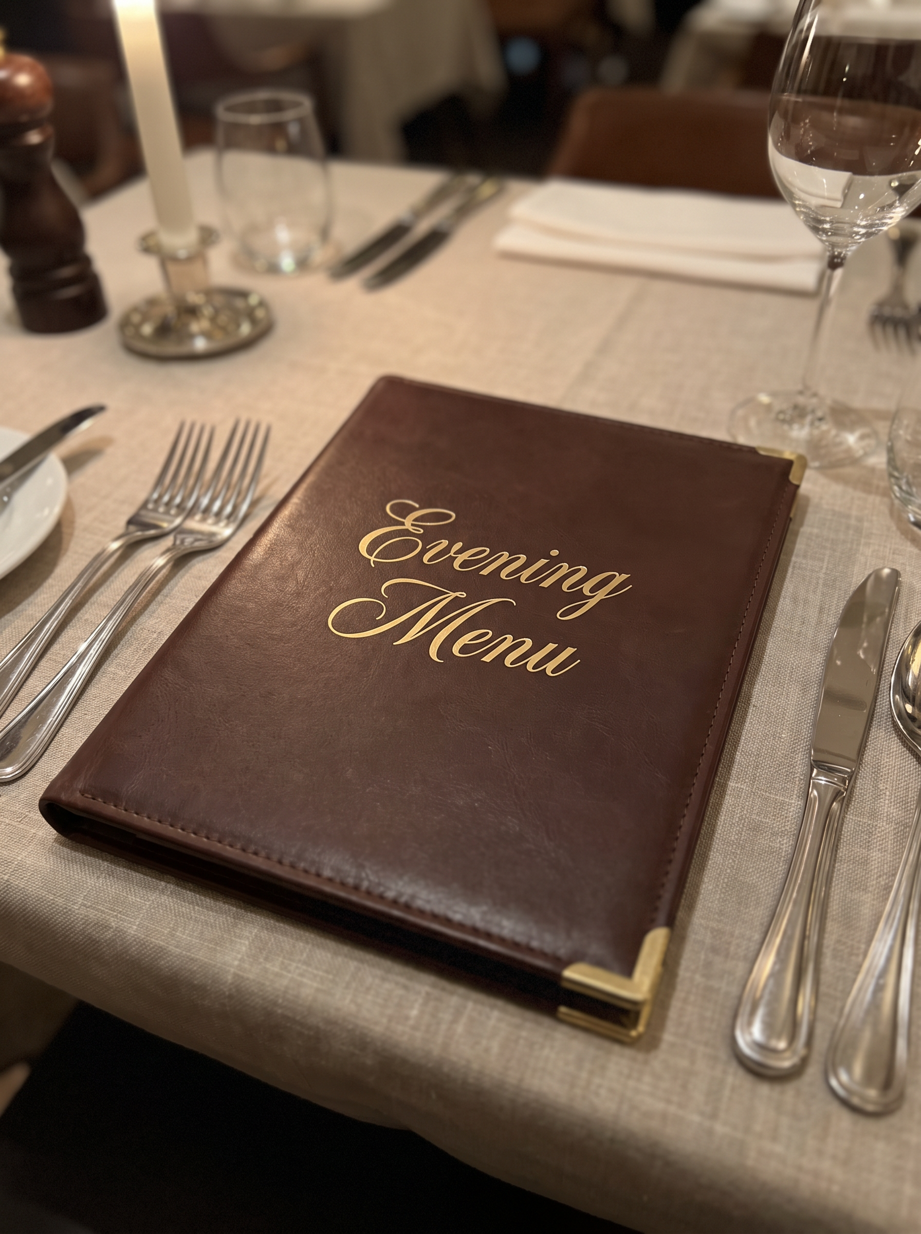 Calligraphy Font Letters for Menu Cover