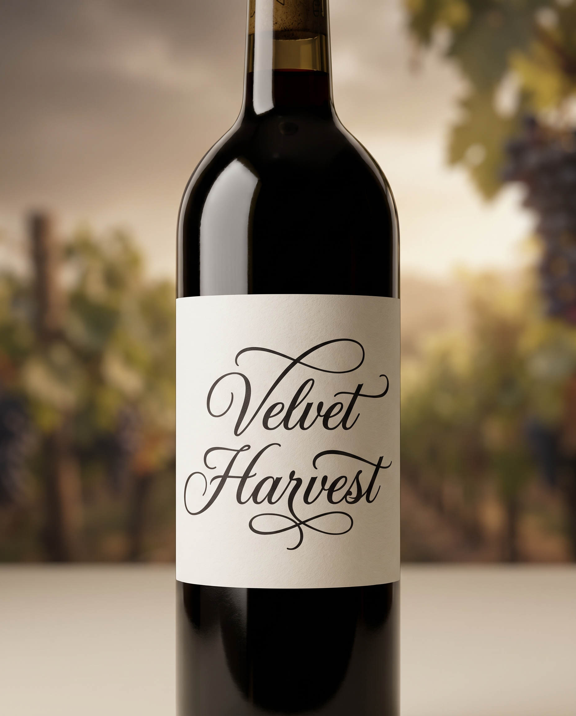 Calligraphy Font Letters for Wine Label