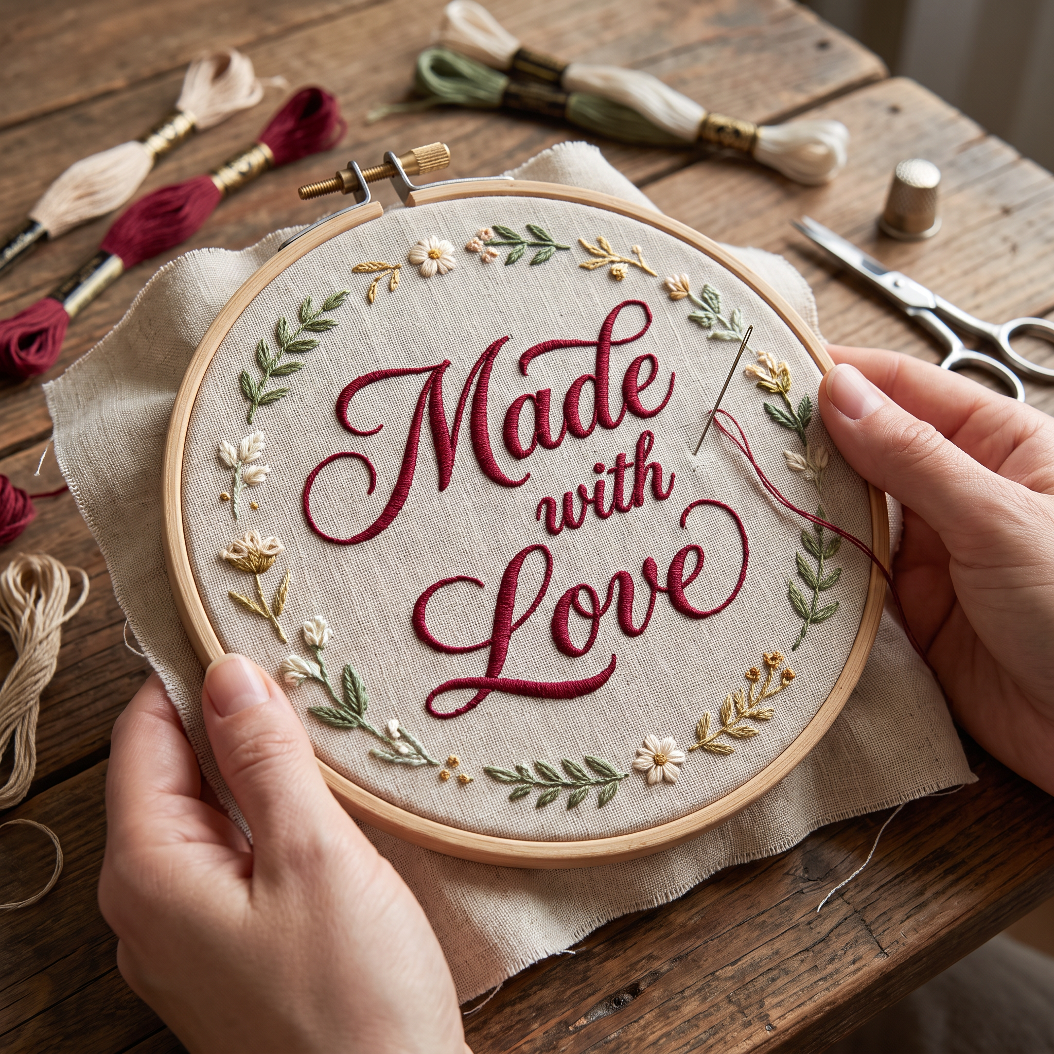 Calligraphy Font Letters for Embroidery Hoop