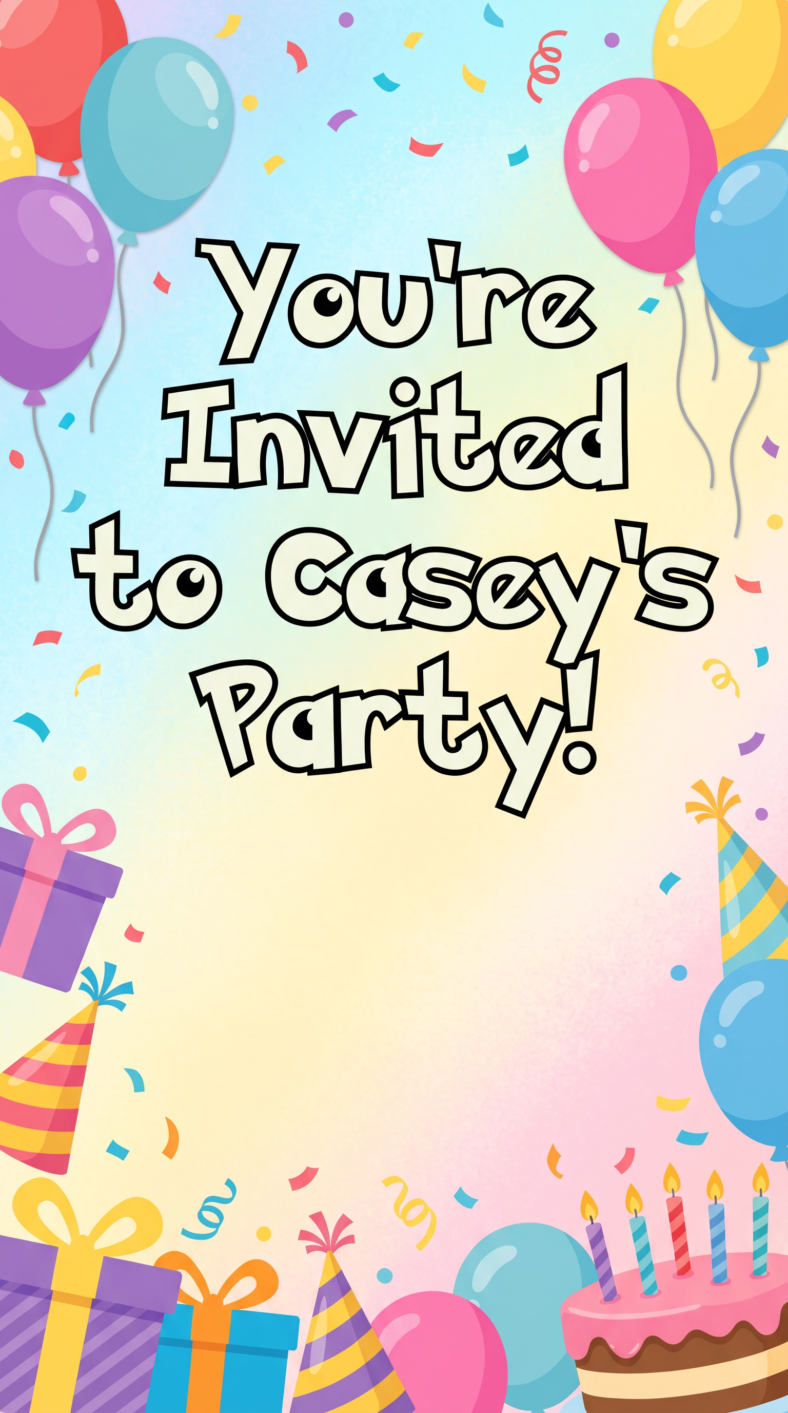 Pokemon Font Happy Birthday for Digital Invitation