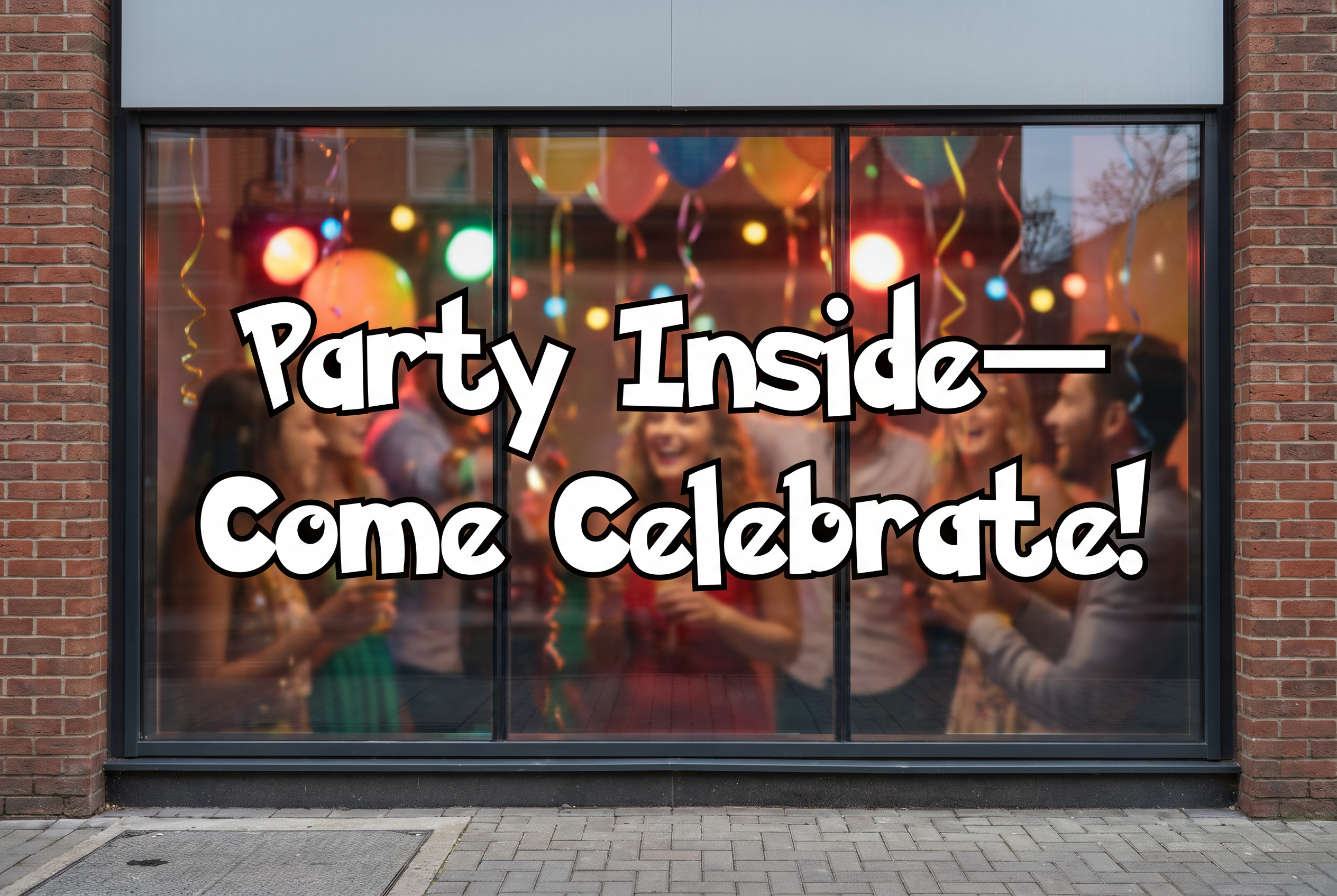 Pokemon Font Happy Birthday for Window Decal