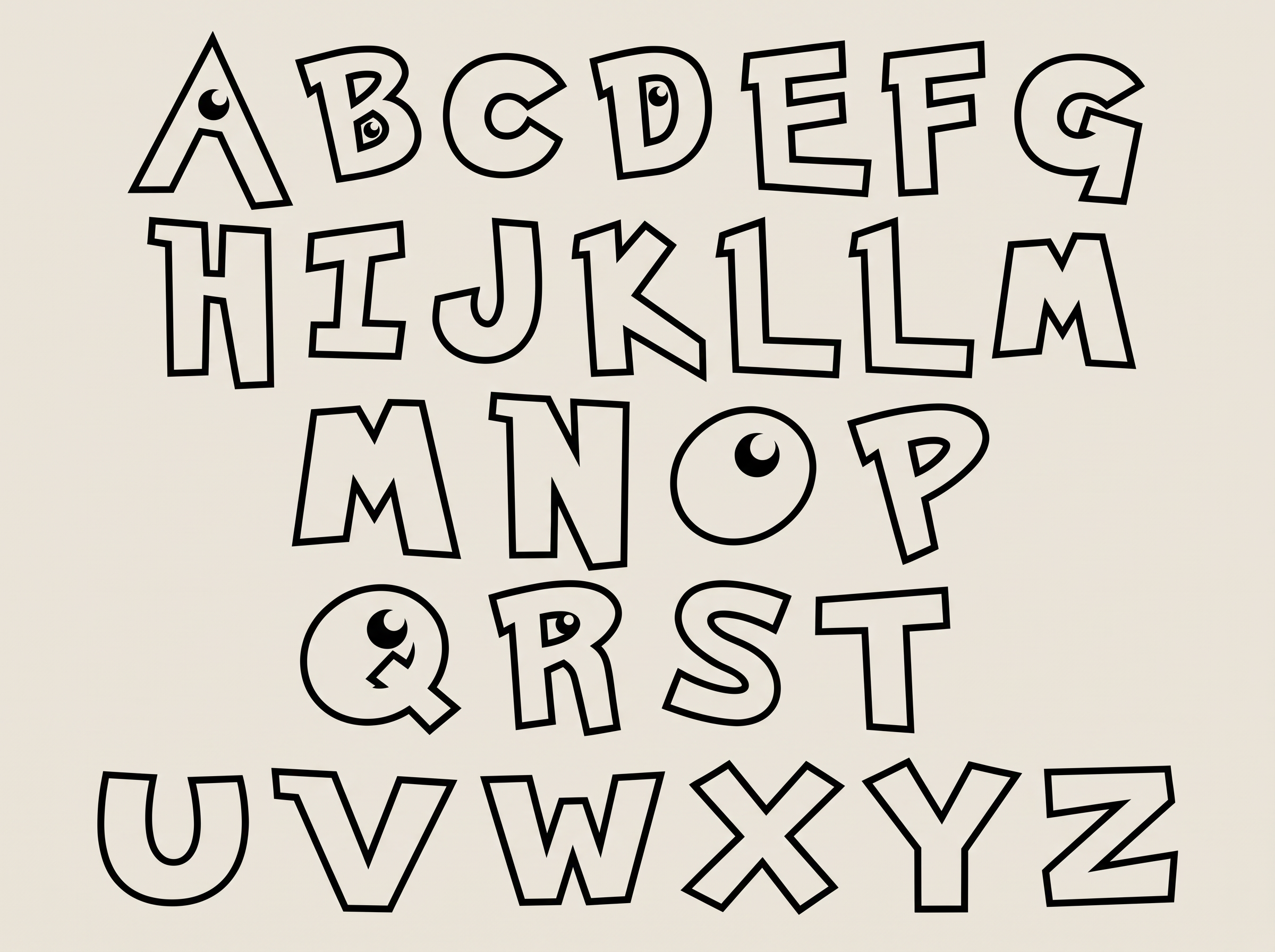 Pokemon Font Happy Birthday for Alphabet