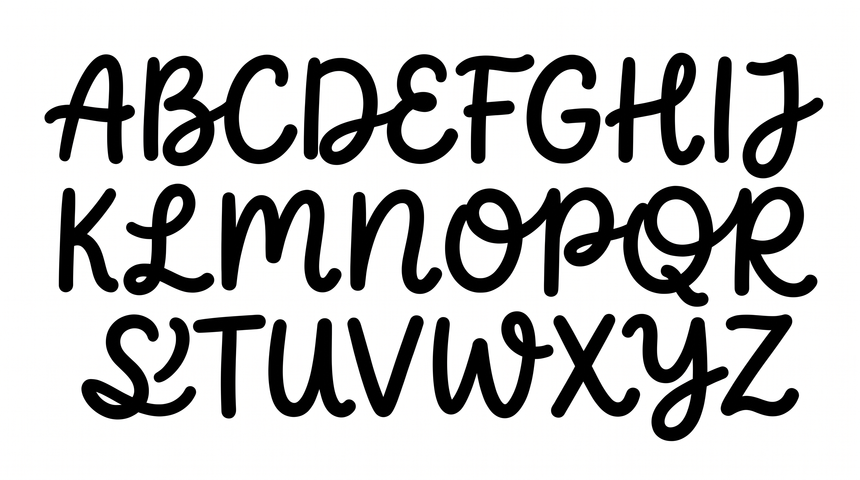 Cute Cursive Font Alphabet Generator