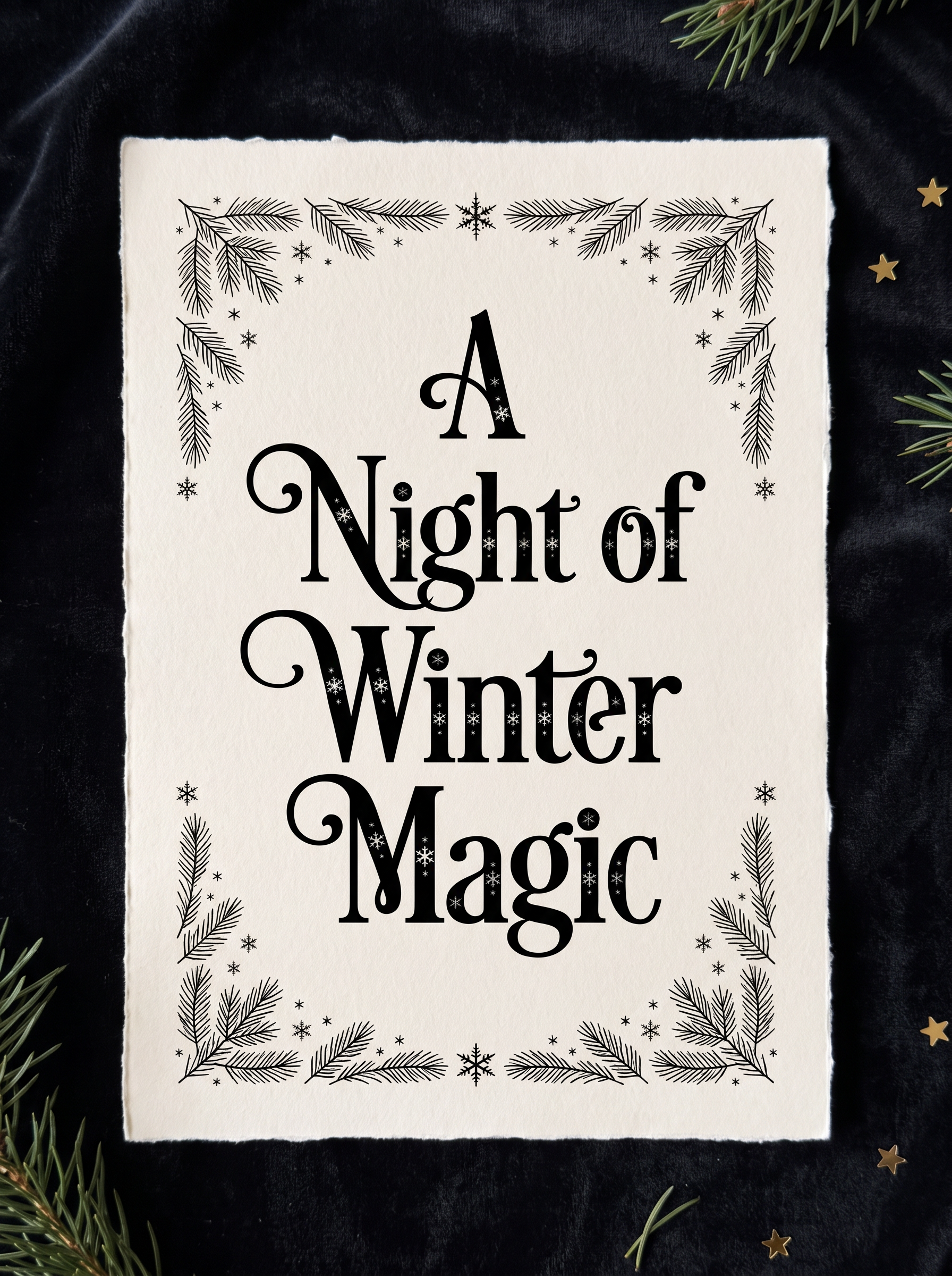 Christmas Font for Event Invitation