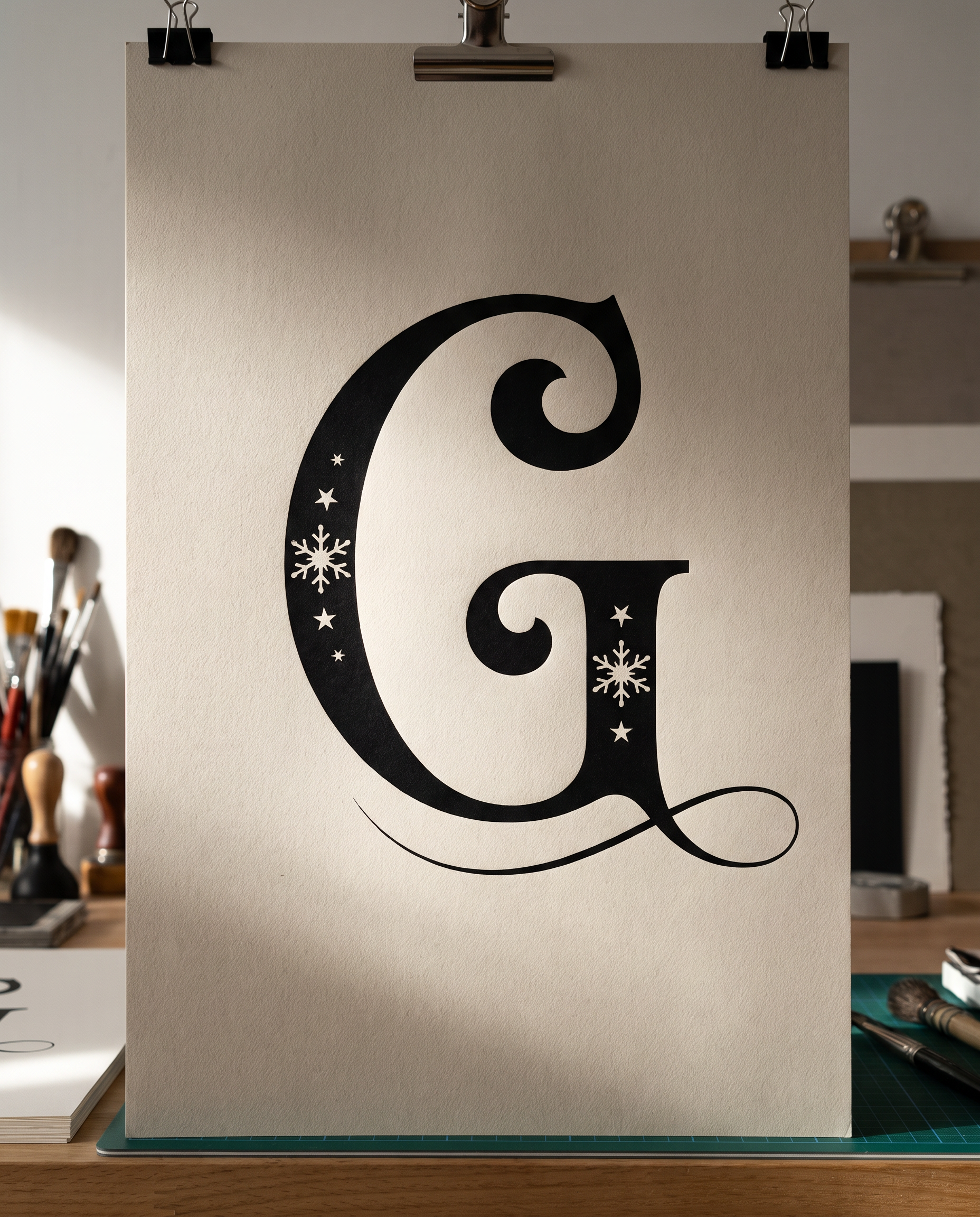 Christmas Font for Letter