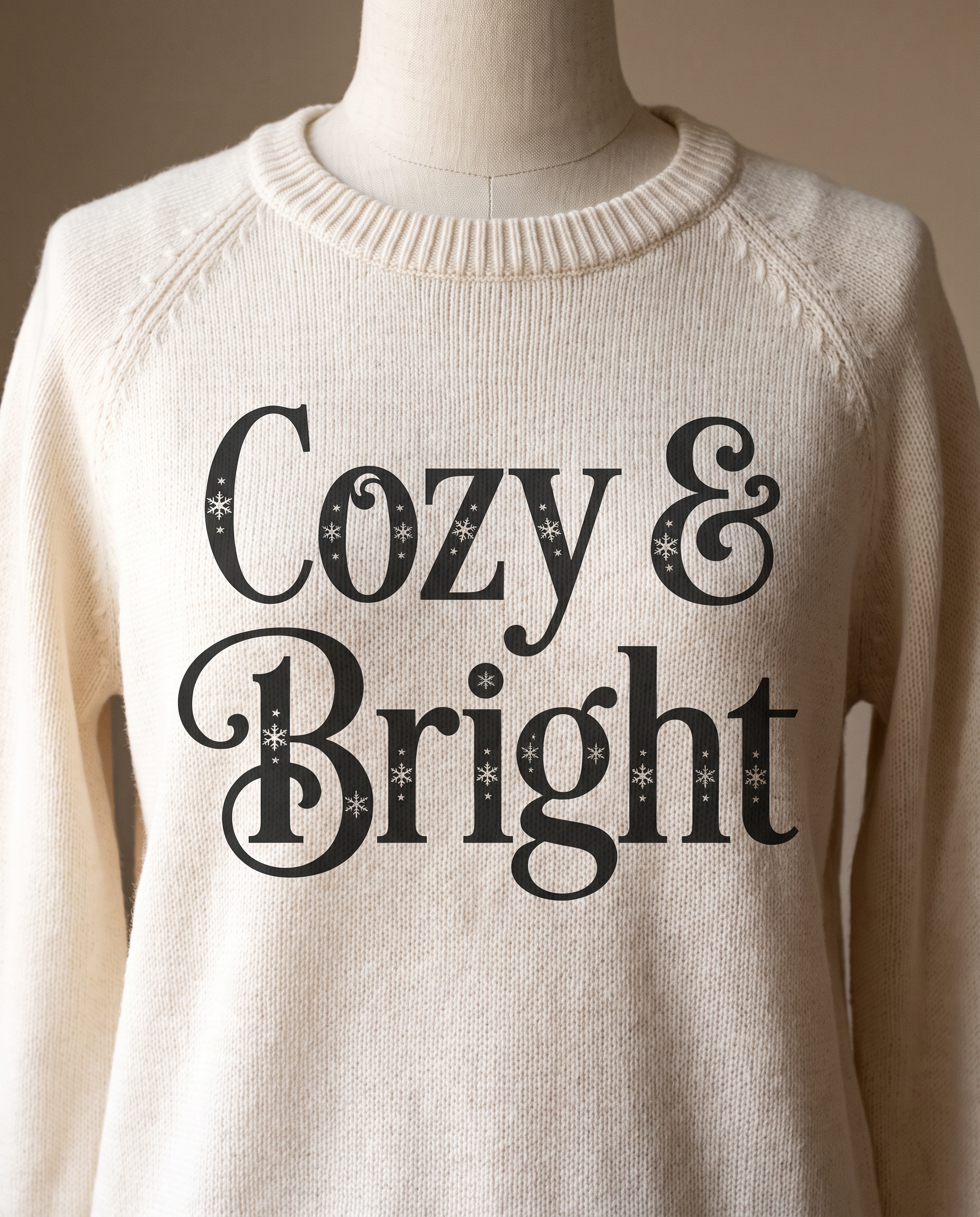 Christmas Font for Sweater Print