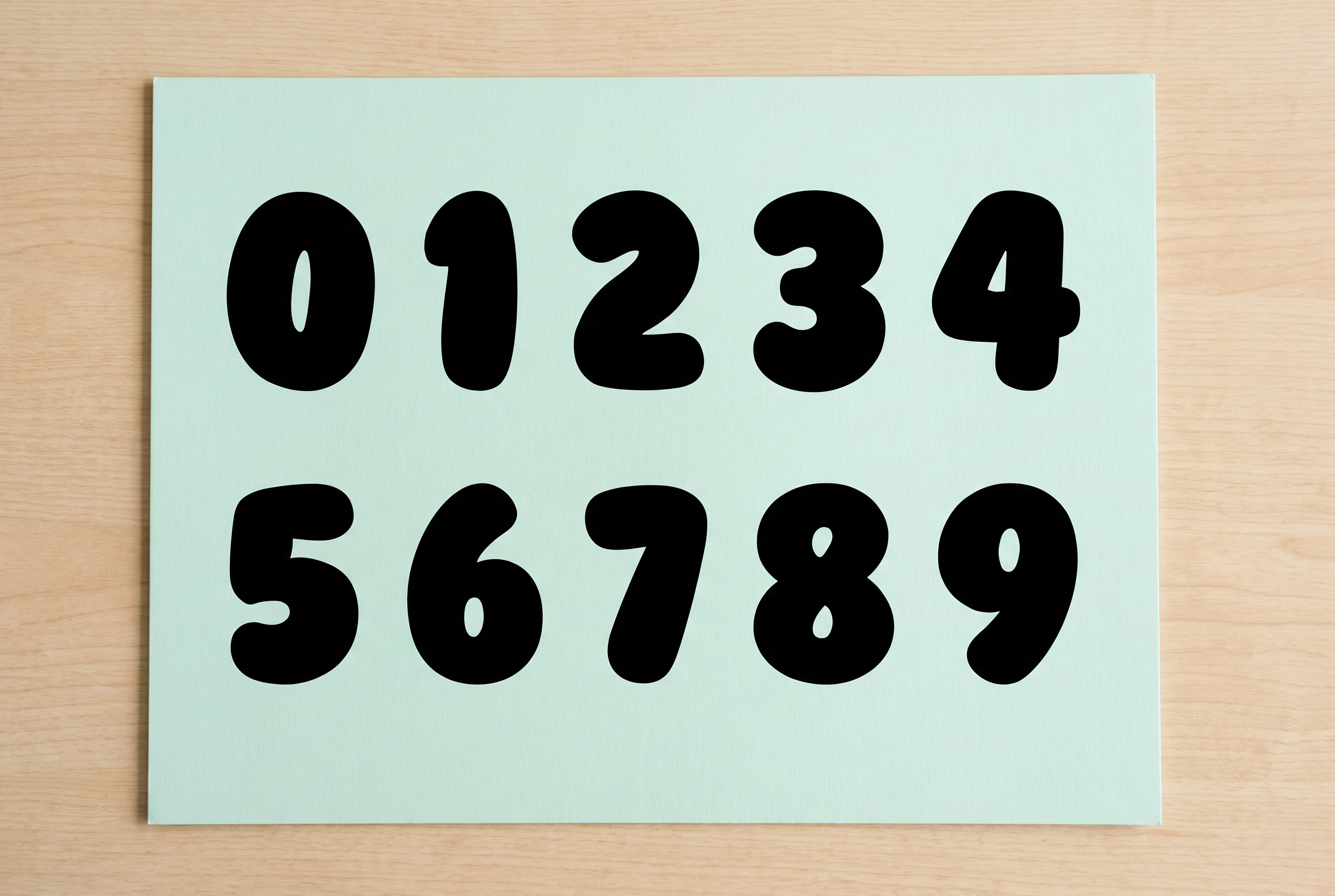 Bubble Font Alphabet for Number