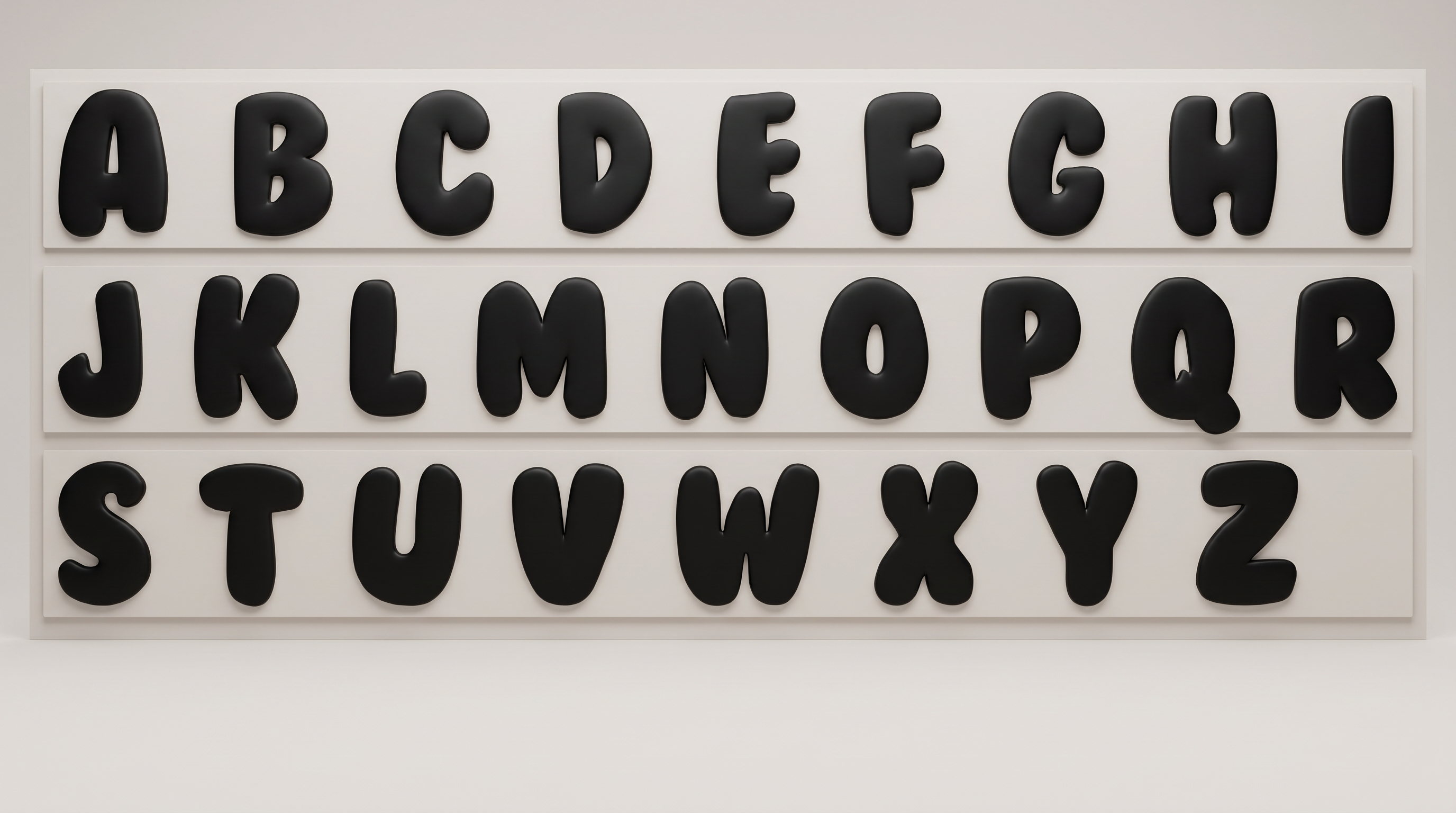 Bubble Font Alphabet for Alphabet